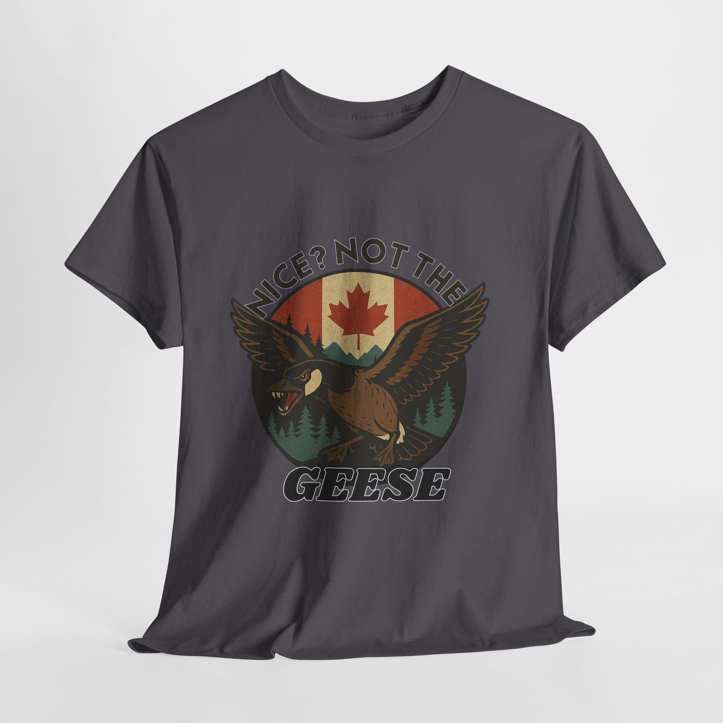 Vintage Goose Graphic Tee, Funny Animal T-Shirt, Unisex Casual Wear, Gift for Nature Lovers, Unique Outdoor Apparel, Canada Theme