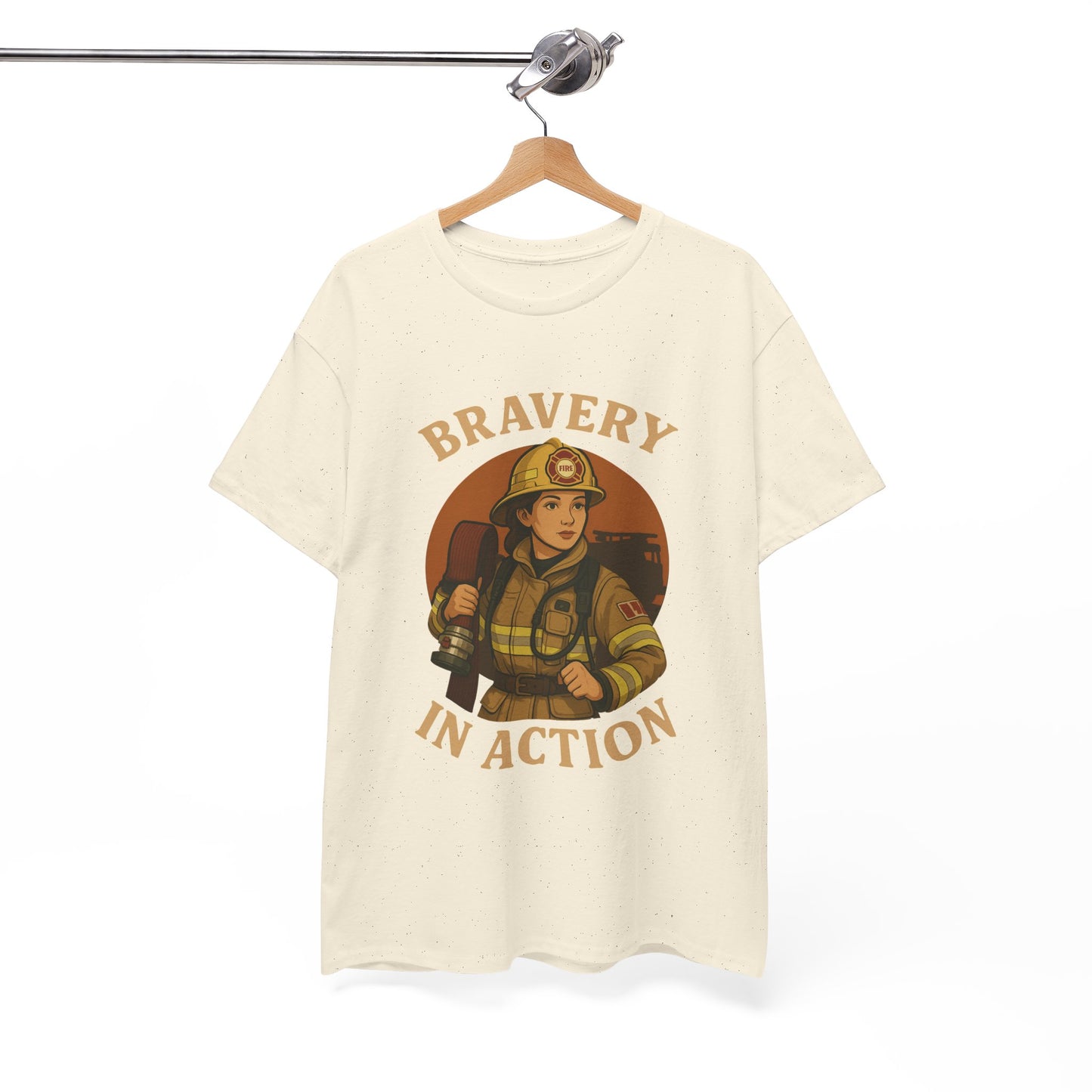 Fire Fighter Graphic Tee - Bravery in Action by Moonwoven by Luna