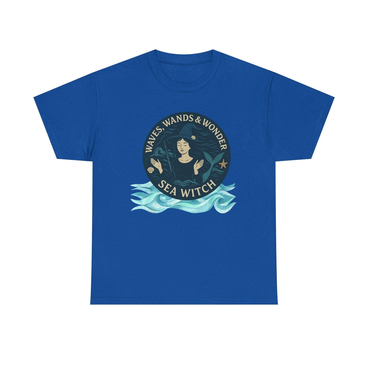 Sea Witch Unisex Tee, Ocean Sorceress T-shirt, Moonwoven by Luna, Sea Witch Shirt, Beach Goth Tee, Sea Witch Gift, Heavy Cotton Tshirt