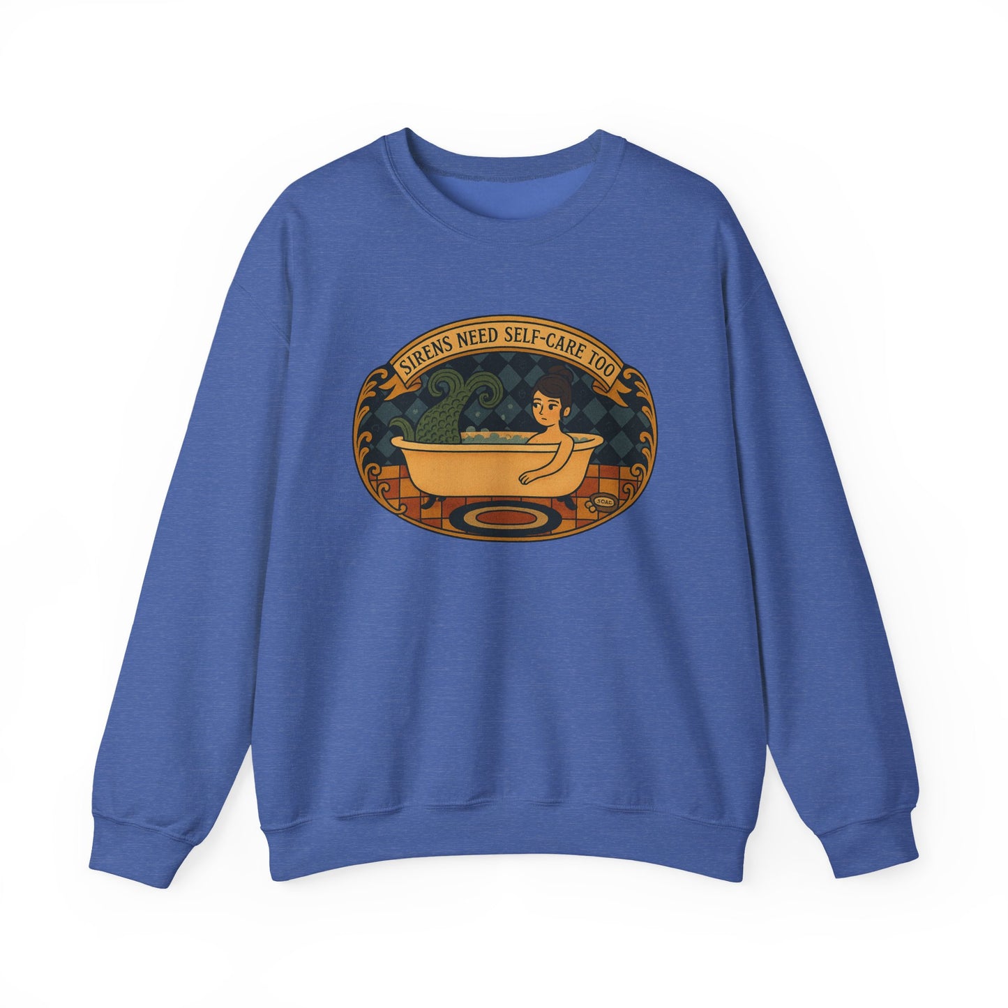 Sirens need Self-Care too , Crewneck Sweatshirt | Cozy Gift, Relaxation Apparel, Unisex Sweatshirt, Mindfulness Fashion, Self-Care Reminder
