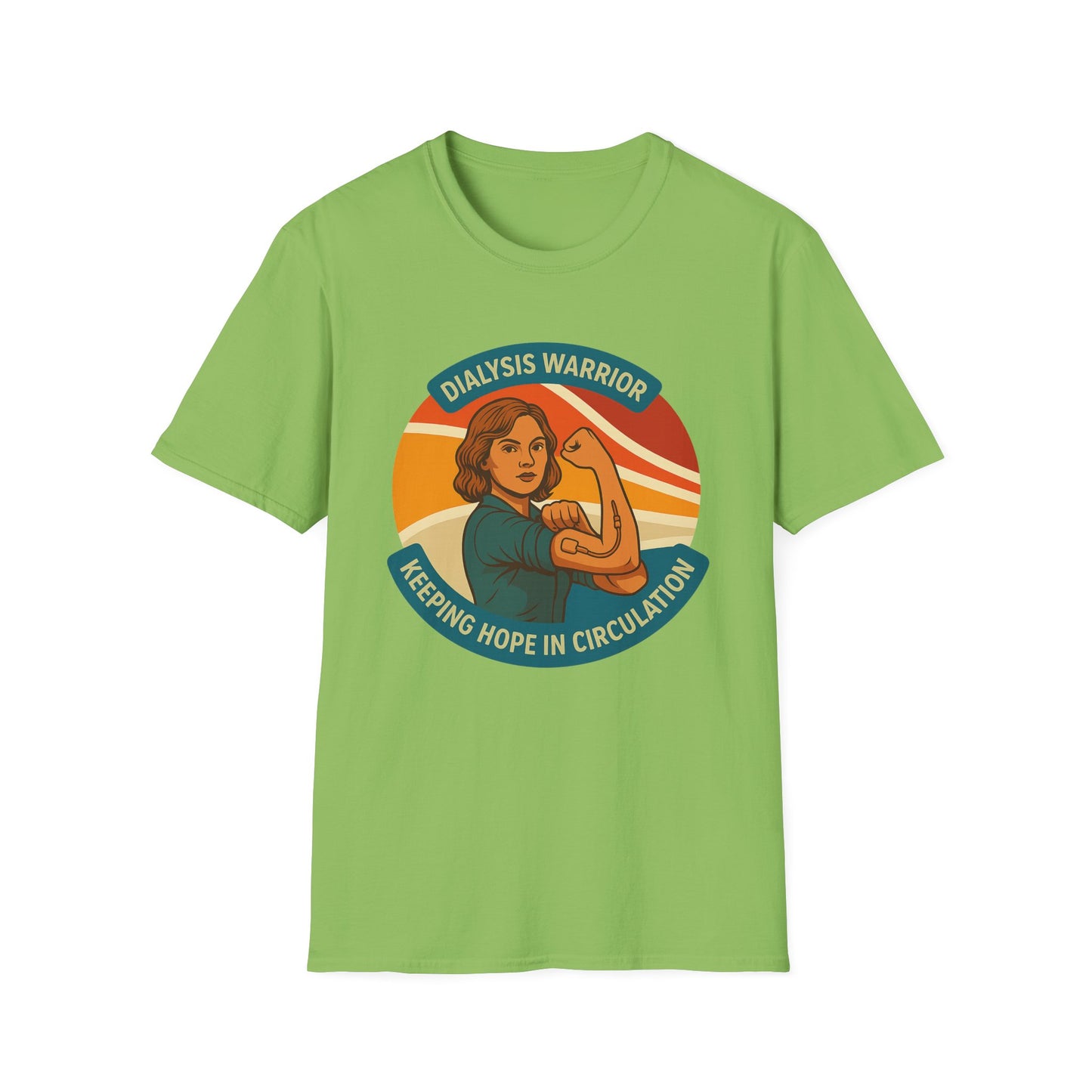 Dialysis Warriors Unisex T-Shirt, Keeping Hope in Circulation, Moonwoven by Luna, Awareness Apparel for Fighters, Chronic Illness Support