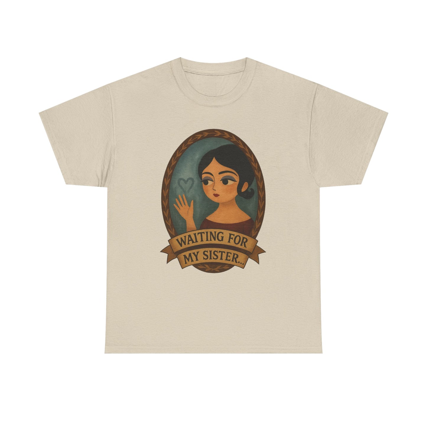 Waiting for my Sister Tee, Unisex Heavy Cotton Tee, Gift for Sister, Waiting for My Sister Shirt, Family Reunion Top, Everyday Wear