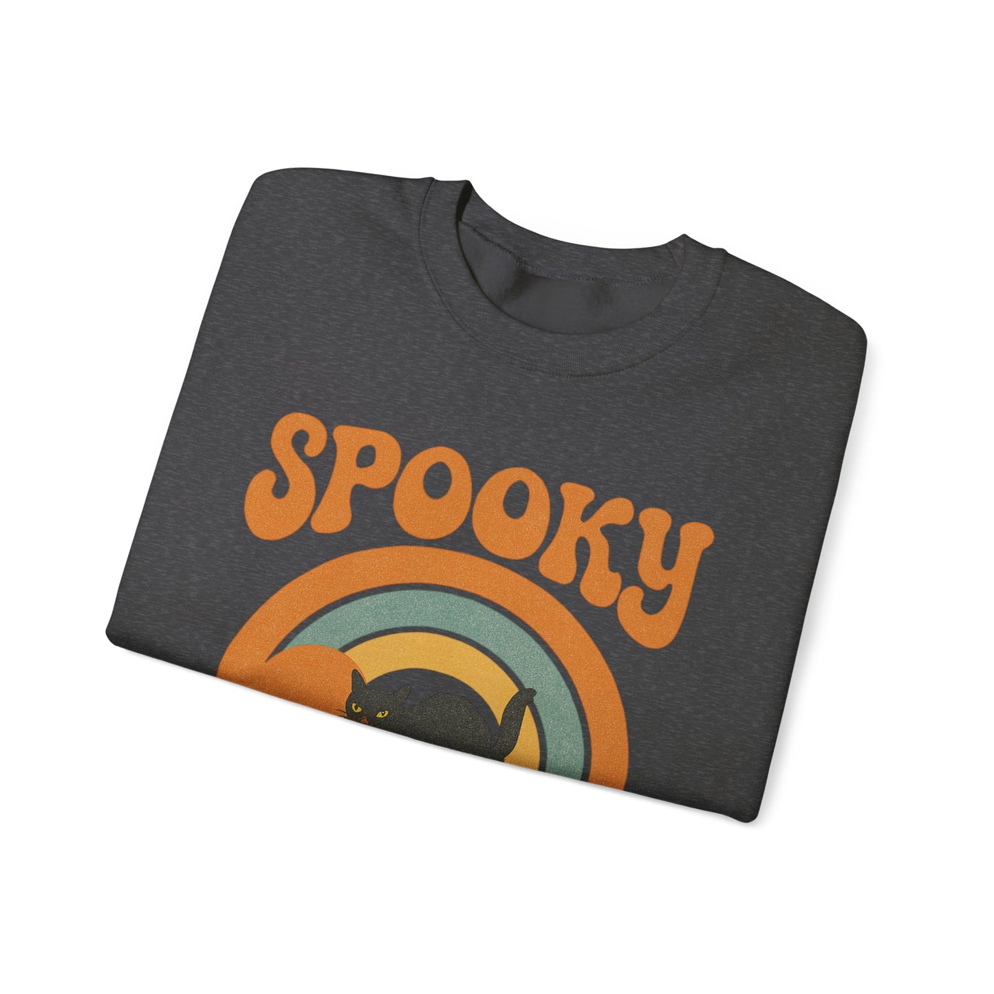 Spooky Since the 1900's , Retro Halloween Crewneck Sweatshirt, Vintage Black Cat Graphic.