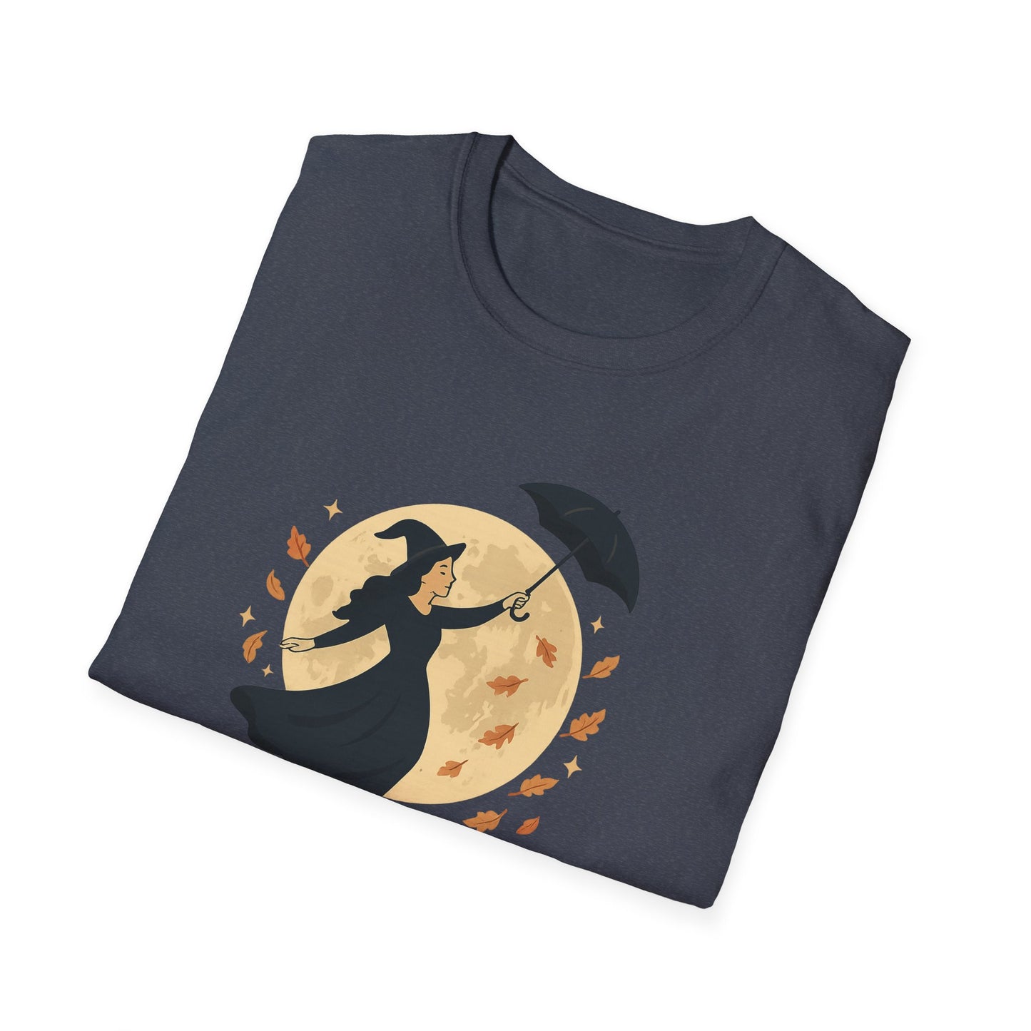 Moonlight & Autumn Whispers T-Shirt, Fall Fashion, Witch Theme Tee, Spooky Season Gift, Cozy Casual Wear, Halloween Outfit