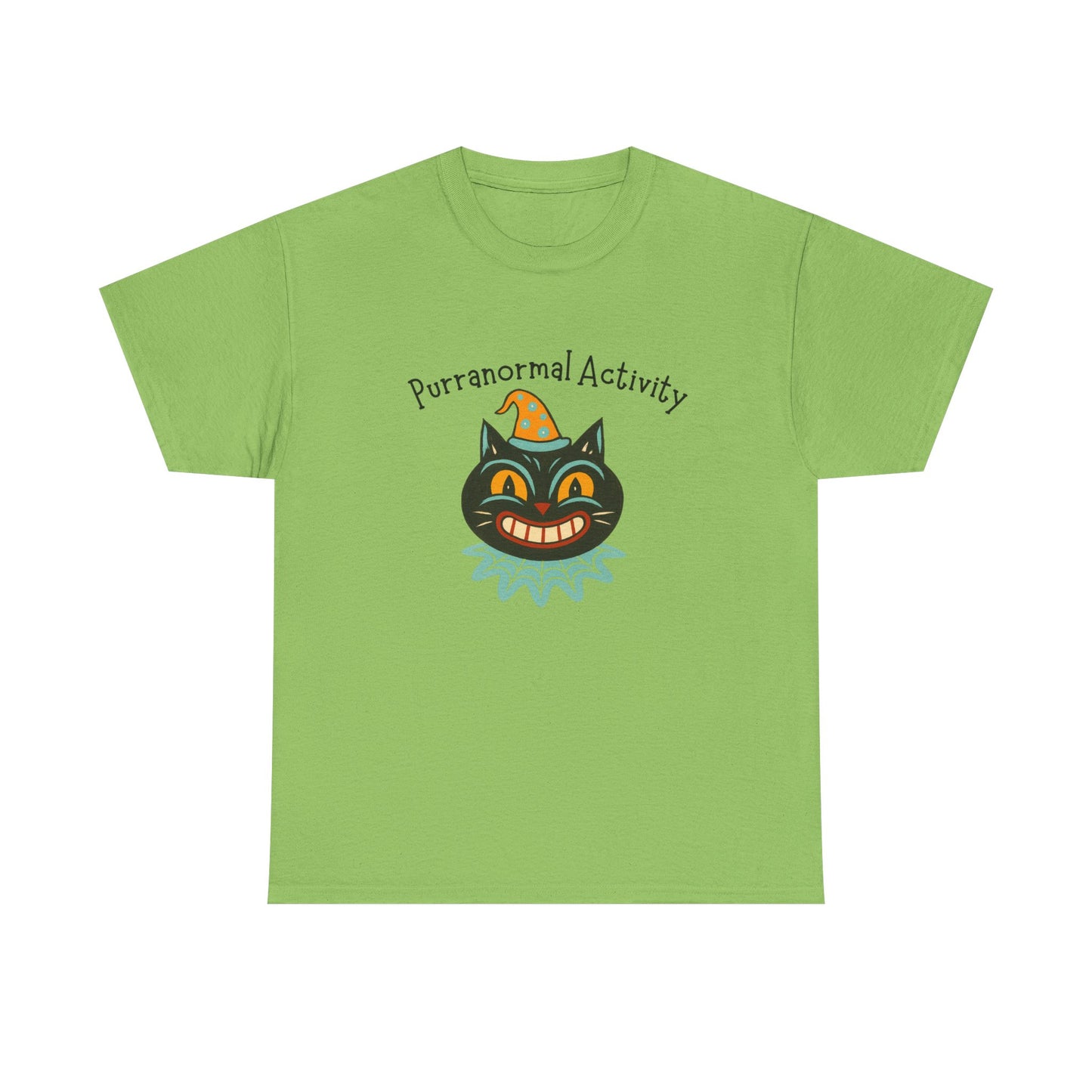 Vintage Black Cat T-Shirt , Purranormal Activity Retro Halloween Tee