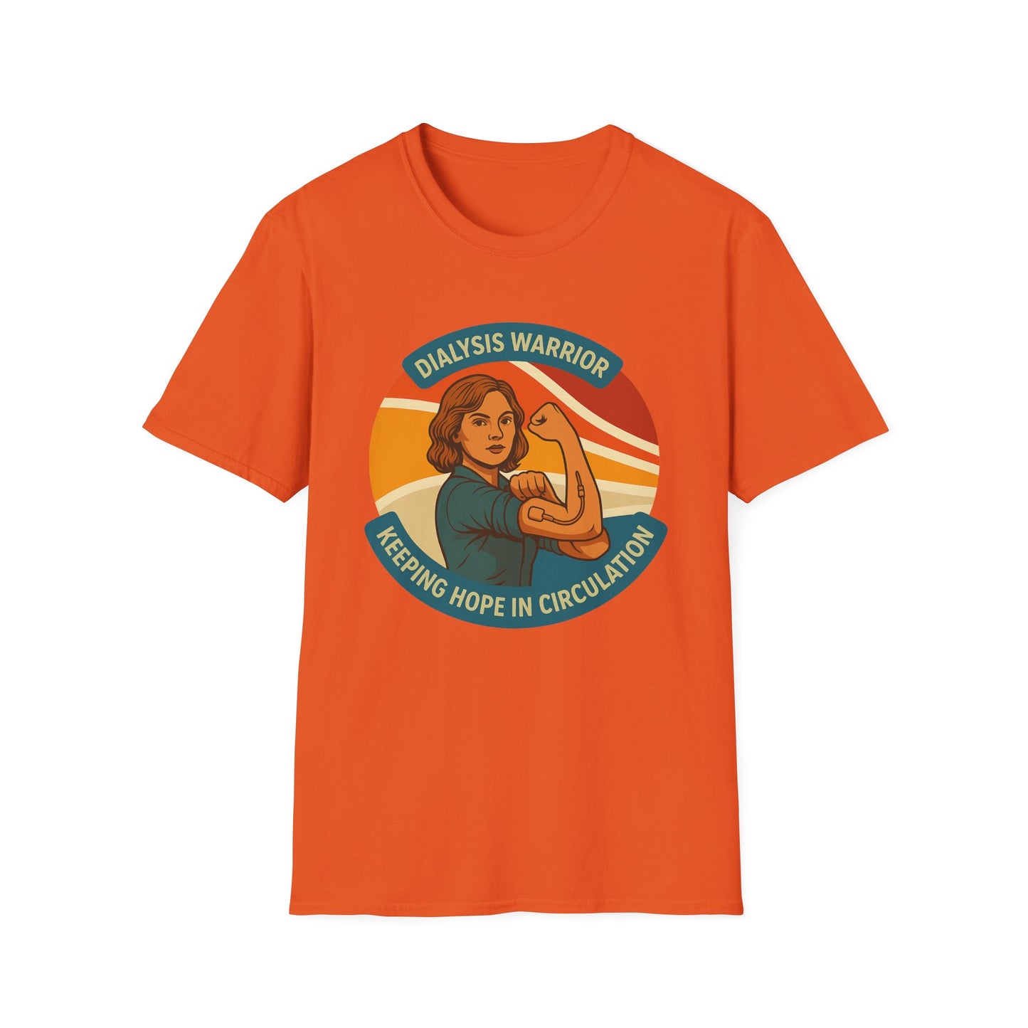Dialysis Warriors Unisex T-Shirt, Keeping Hope in Circulation, Moonwoven by Luna, Awareness Apparel for Fighters, Chronic Illness Support