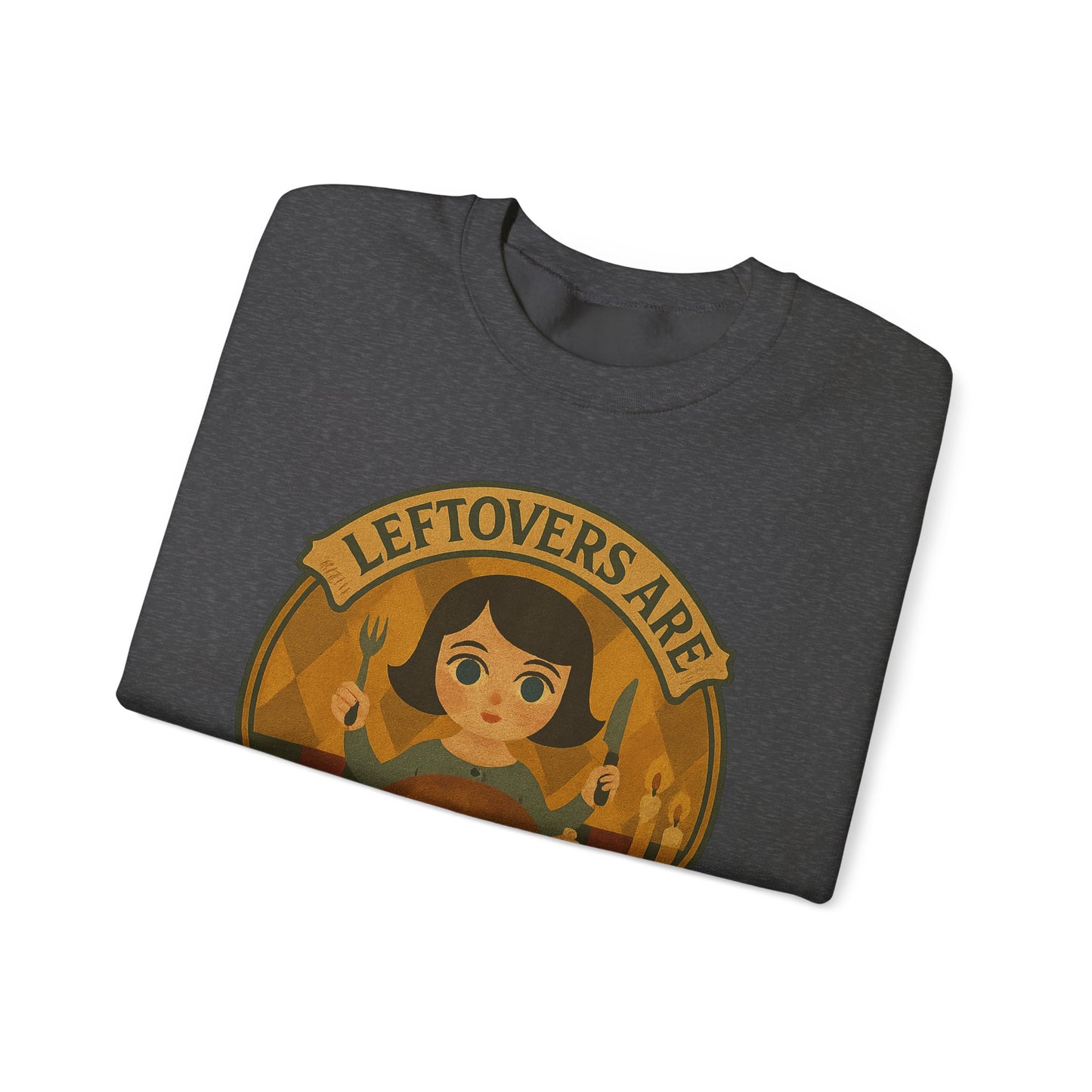 Leftovers Love Language Sweatshirt, Foodie Gift, Original Art Clothing, Moonwoven by Luna, Crewneck Jumper
