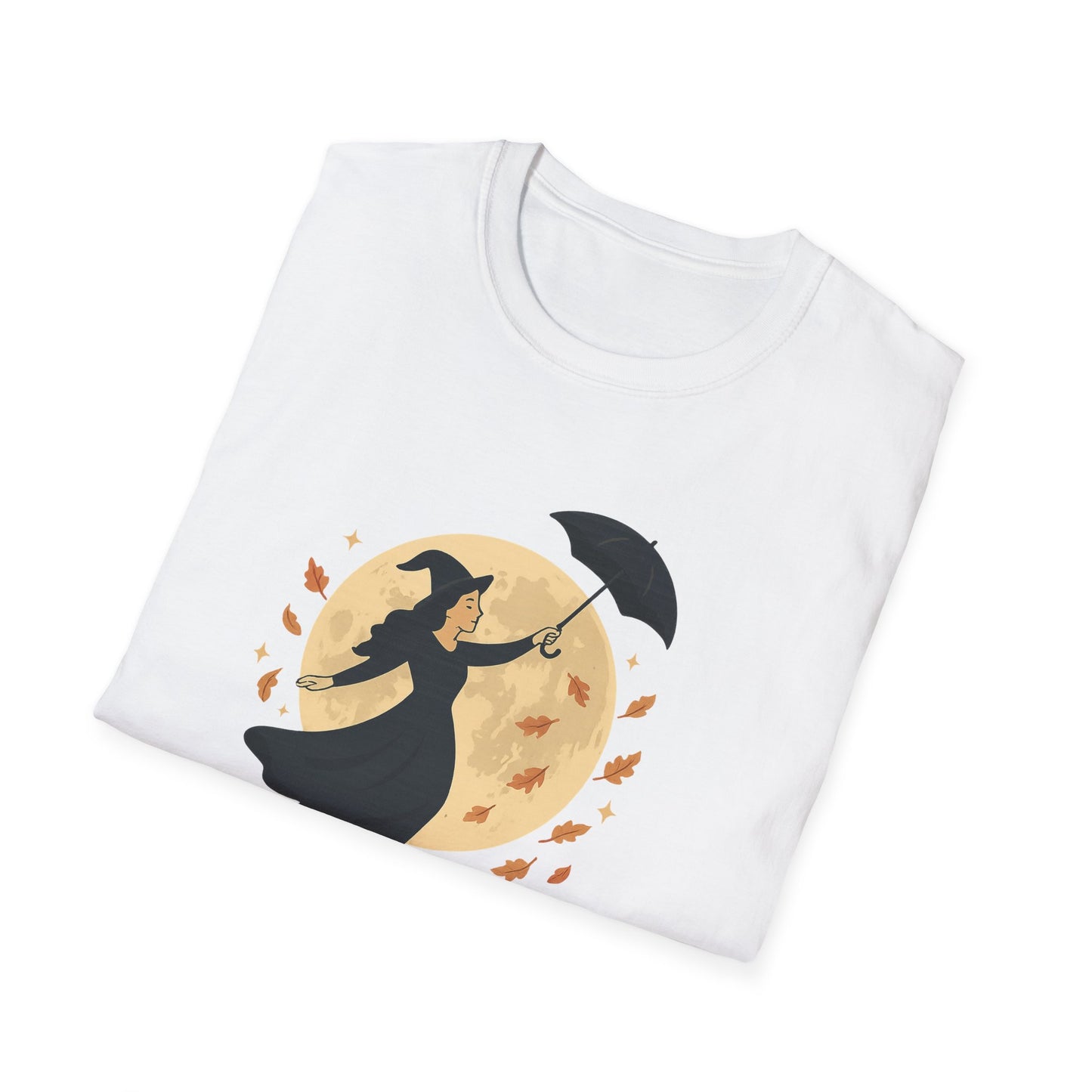 Moonlight & Autumn Whispers T-Shirt, Fall Fashion, Witch Theme Tee, Spooky Season Gift, Cozy Casual Wear, Halloween Outfit