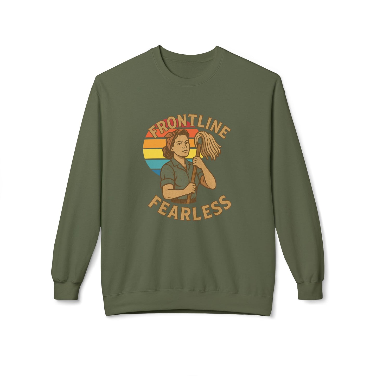 Fearless Frontline Crewneck Sweatshirt - Support Healthcare Workers, Inspirational, Cozy Gift, Casual Wear, Everyday Comfort