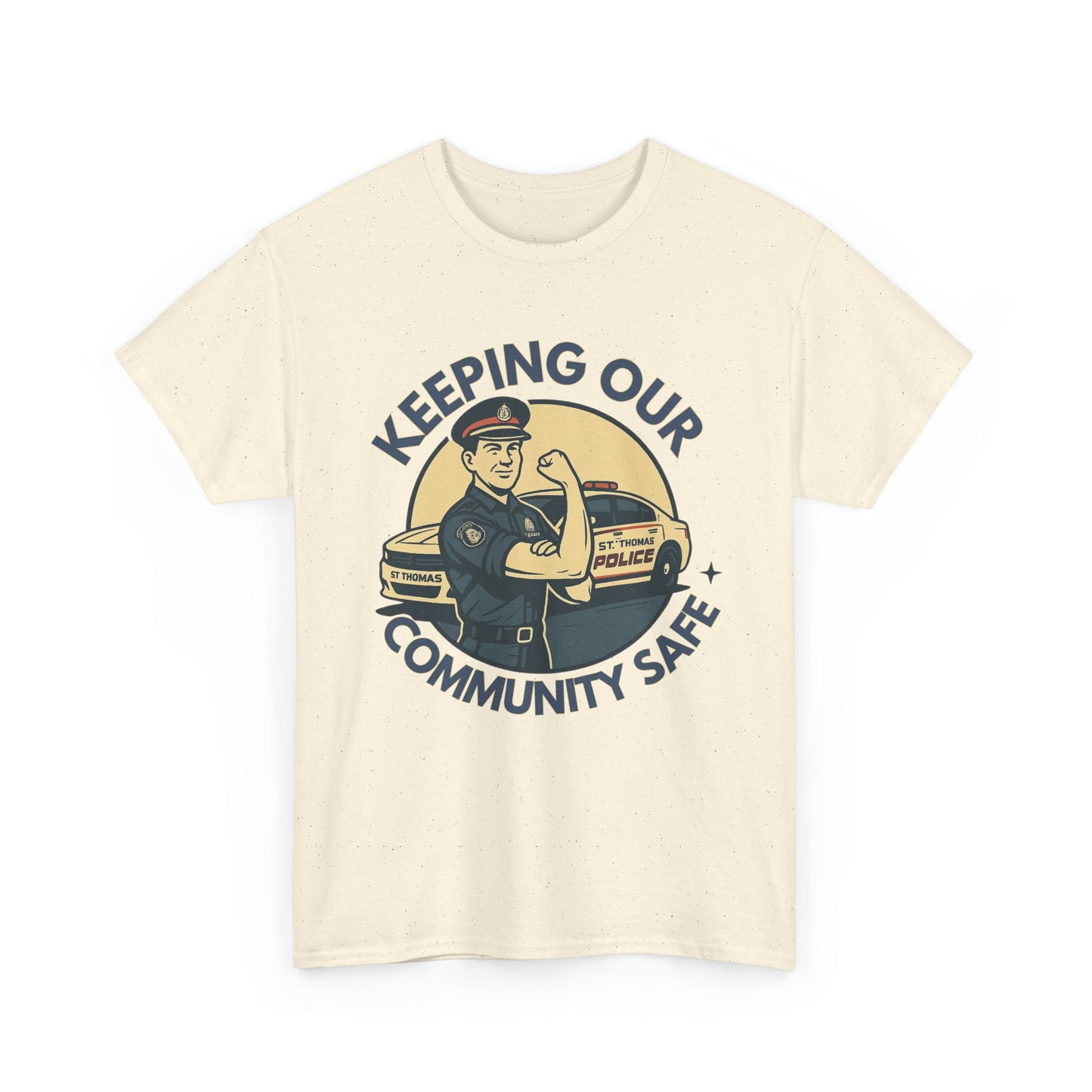 St. Thomas Police, Community Safety Tee, Unisex Cotton Tee, Police Support Shirt, Law Enforcement Gift, Gratitude Apparel