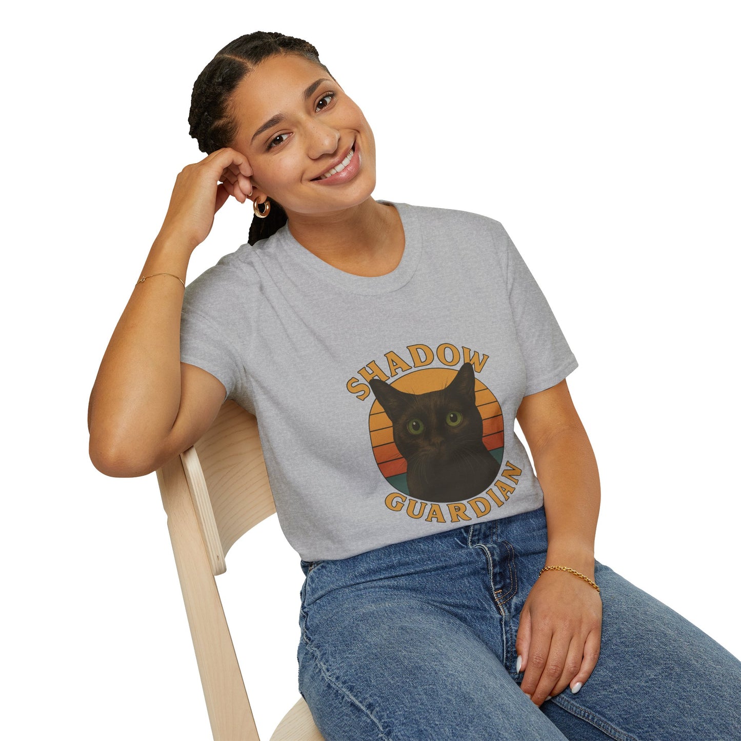 Shadow Guardian ,Black Cat T-Shirt | Perfect Gift for Cat Lovers, Halloween, Cozy Wear, Pet Enthusiasts, Unisex Style