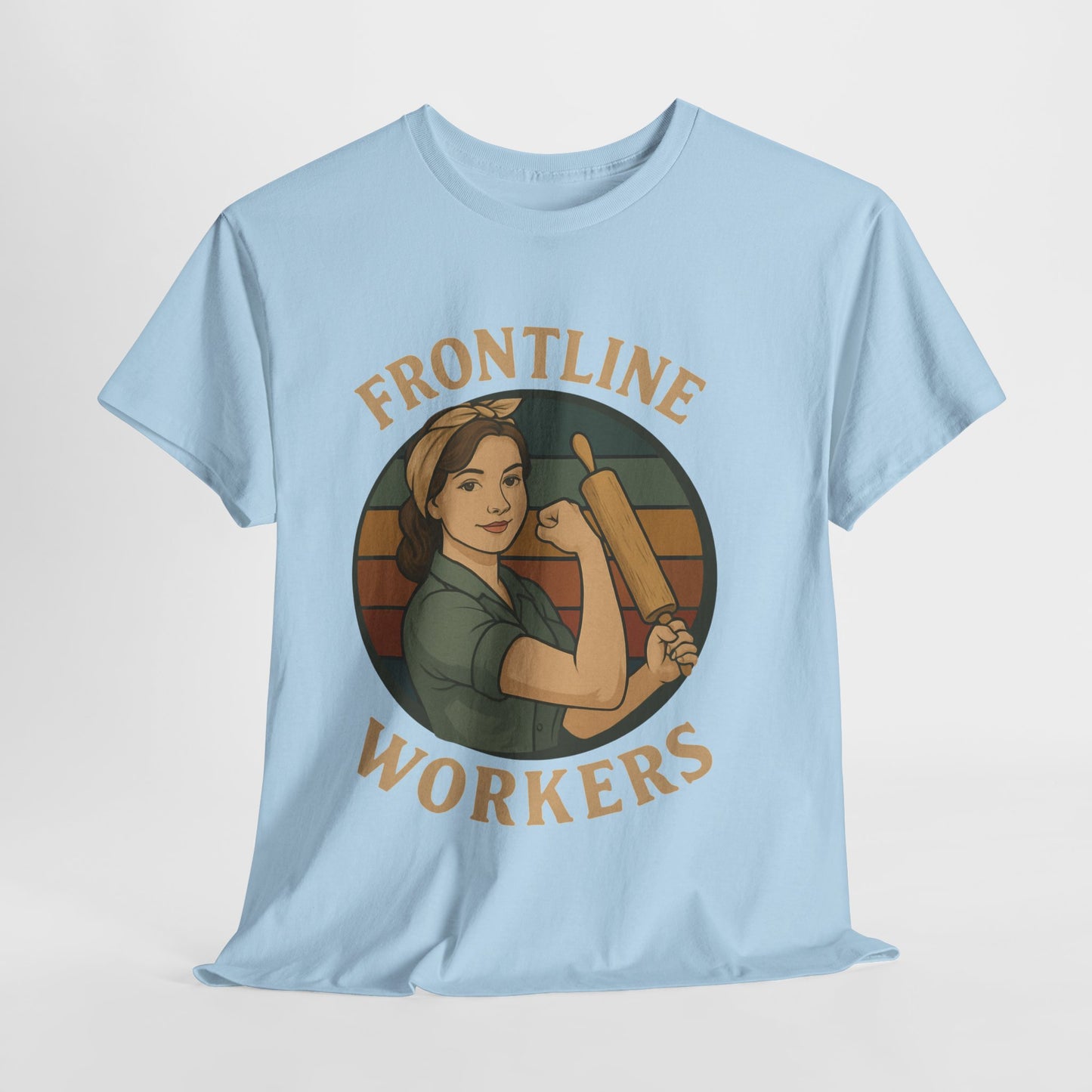 Frontline Workers Unisex Heavy Cotton Tee, Support Essential Workers Shirt, Gratitude Apparel, Healthcare Hero Gift, Everyday Comfort Tee