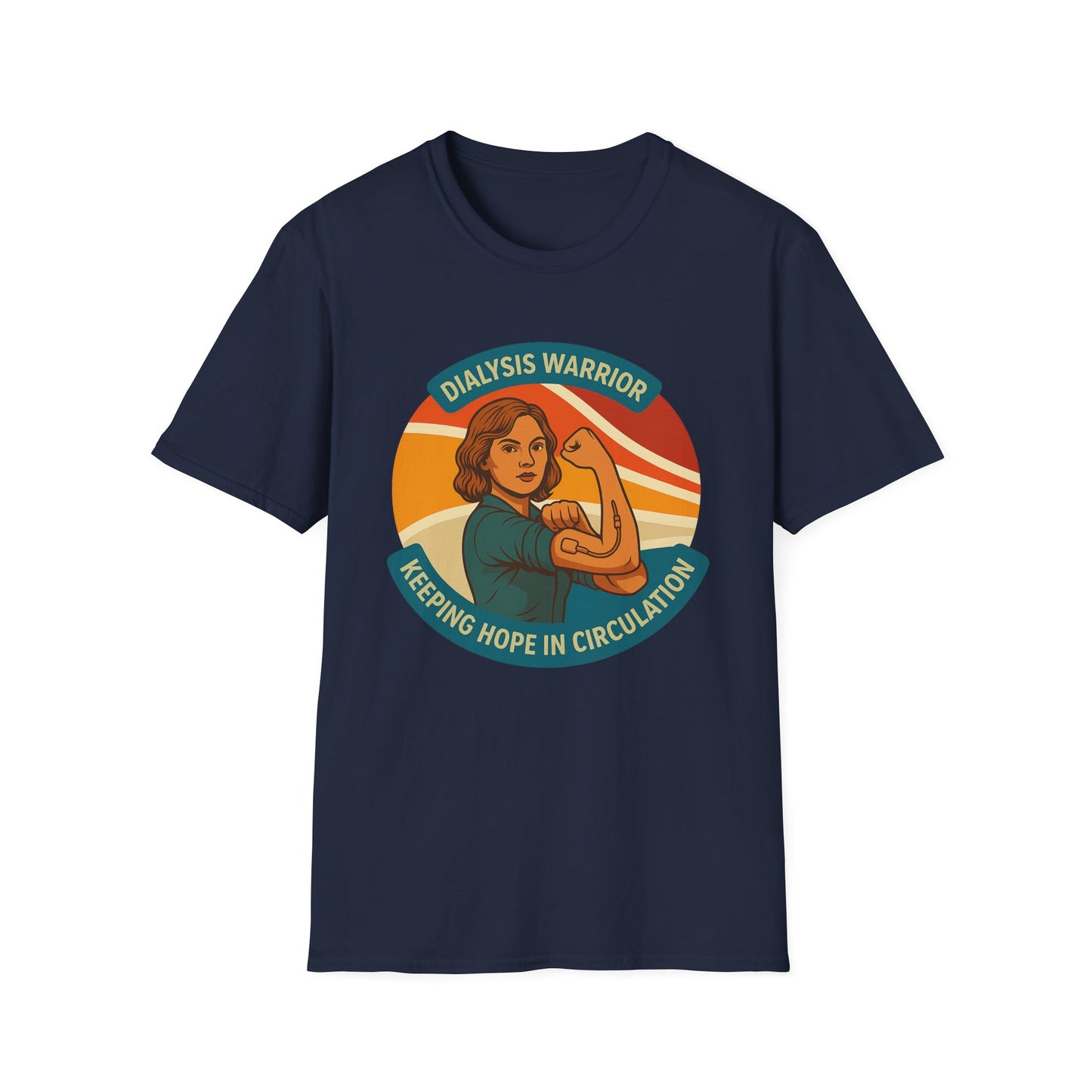 Dialysis Warriors Unisex T-Shirt, Keeping Hope in Circulation, Moonwoven by Luna, Awareness Apparel for Fighters, Chronic Illness Support