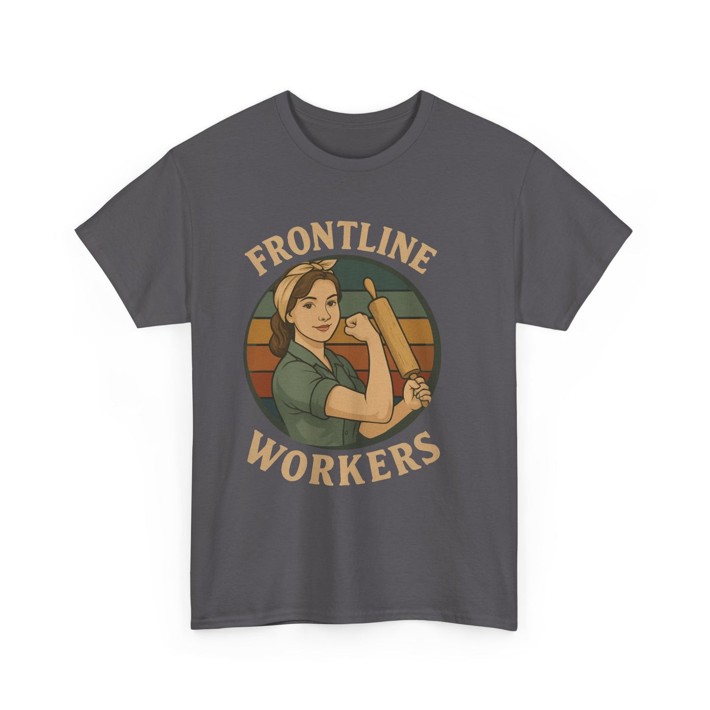 Frontline Workers Unisex Heavy Cotton Tee, Support Essential Workers Shirt, Gratitude Apparel, Healthcare Hero Gift, Everyday Comfort Tee