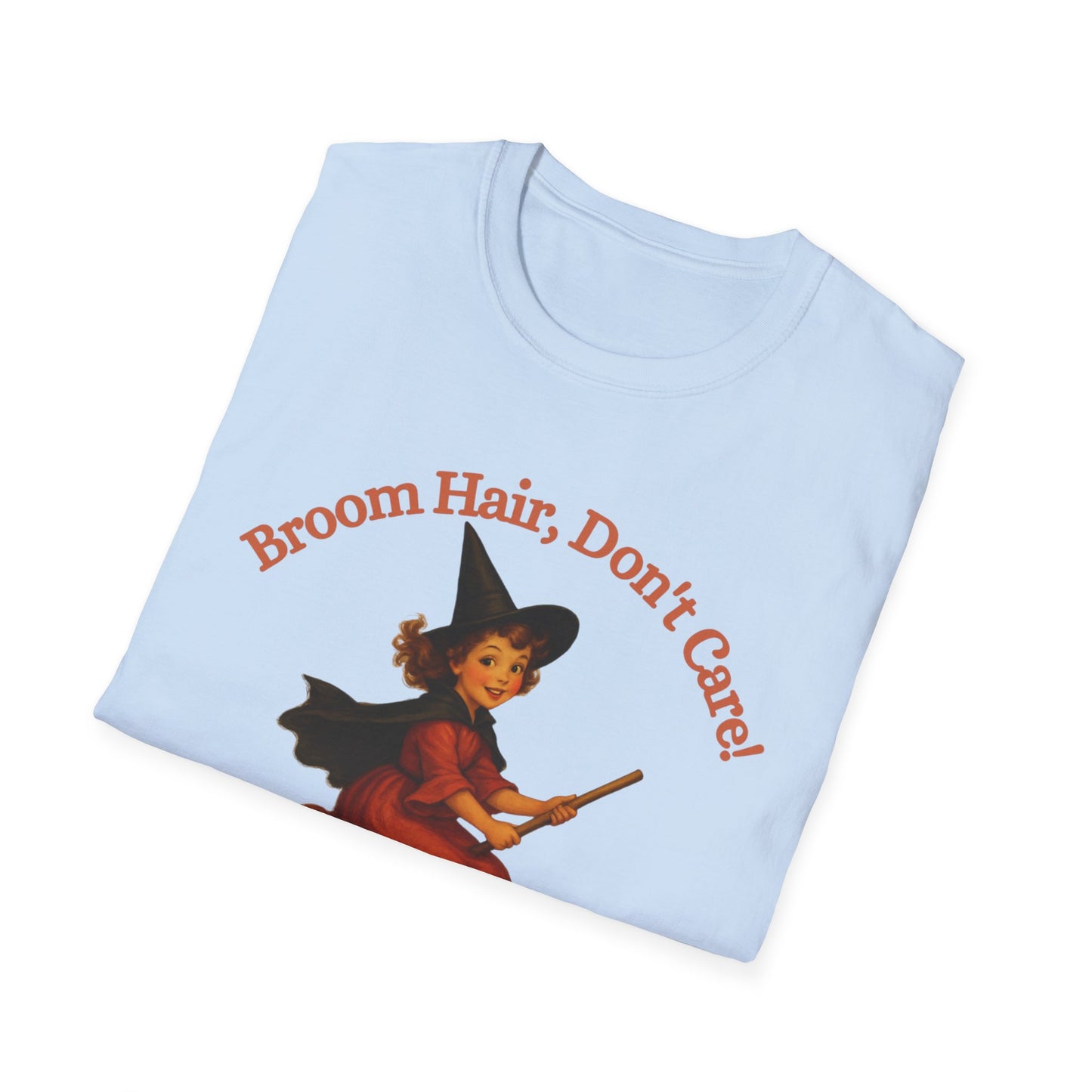 Witchy T-Shirt: Broom Hair, Don't Care | Halloween Apparel, Spooky Gift, Unisex Tee, Witch Costume , designer Moonwoven by Luna