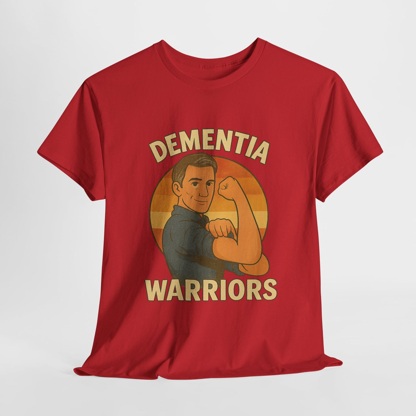 Male , Dementia Warriors Unisex Heavy Cotton Tee | Support, Awareness, Gifts, Advocacy, Comfort Wear