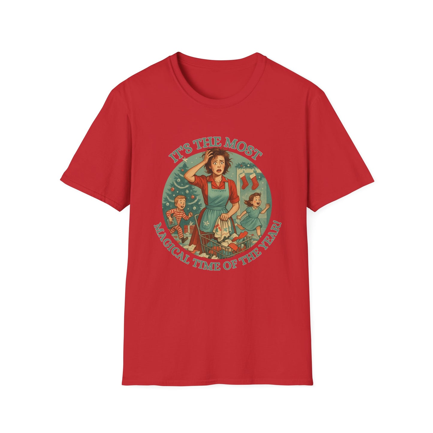 It's The Most Wonderful Time Of The Year, Sarcastic t-shirtSoftstyle T-Shirt, Holiday Gift, Funny Christmas Shirt, Festive Apparel, Unique Christmas Tee