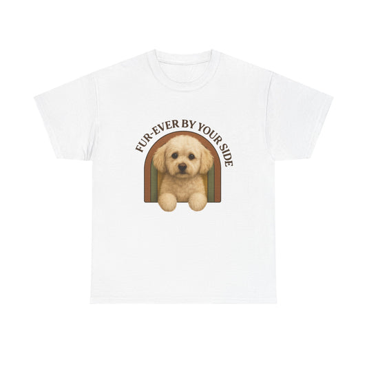 Multi-poo,Lover Tee, Furever By Your Side Shirt, Cute Pet T-Shirt, Gift for Dog Owners, Unisex Cotton Tee