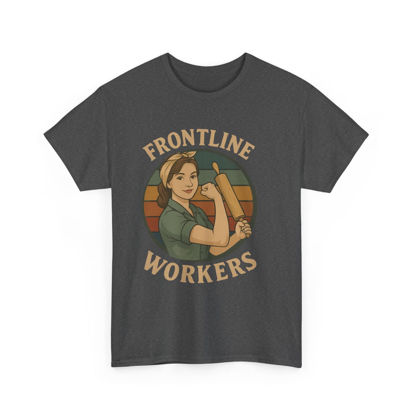 Frontline Workers Unisex Heavy Cotton Tee, Support Essential Workers Shirt, Gratitude Apparel, Healthcare Hero Gift, Everyday Comfort Tee