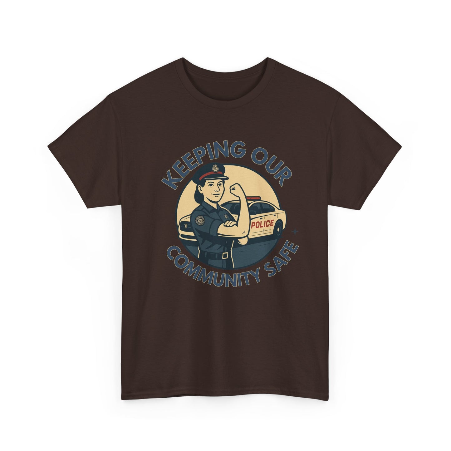 Police female, Community Protector Tee: Celebrate First Responders, Gift for Police Supporters, Law Enforcement Apparel, Casual Wear, Unique Gift Idea