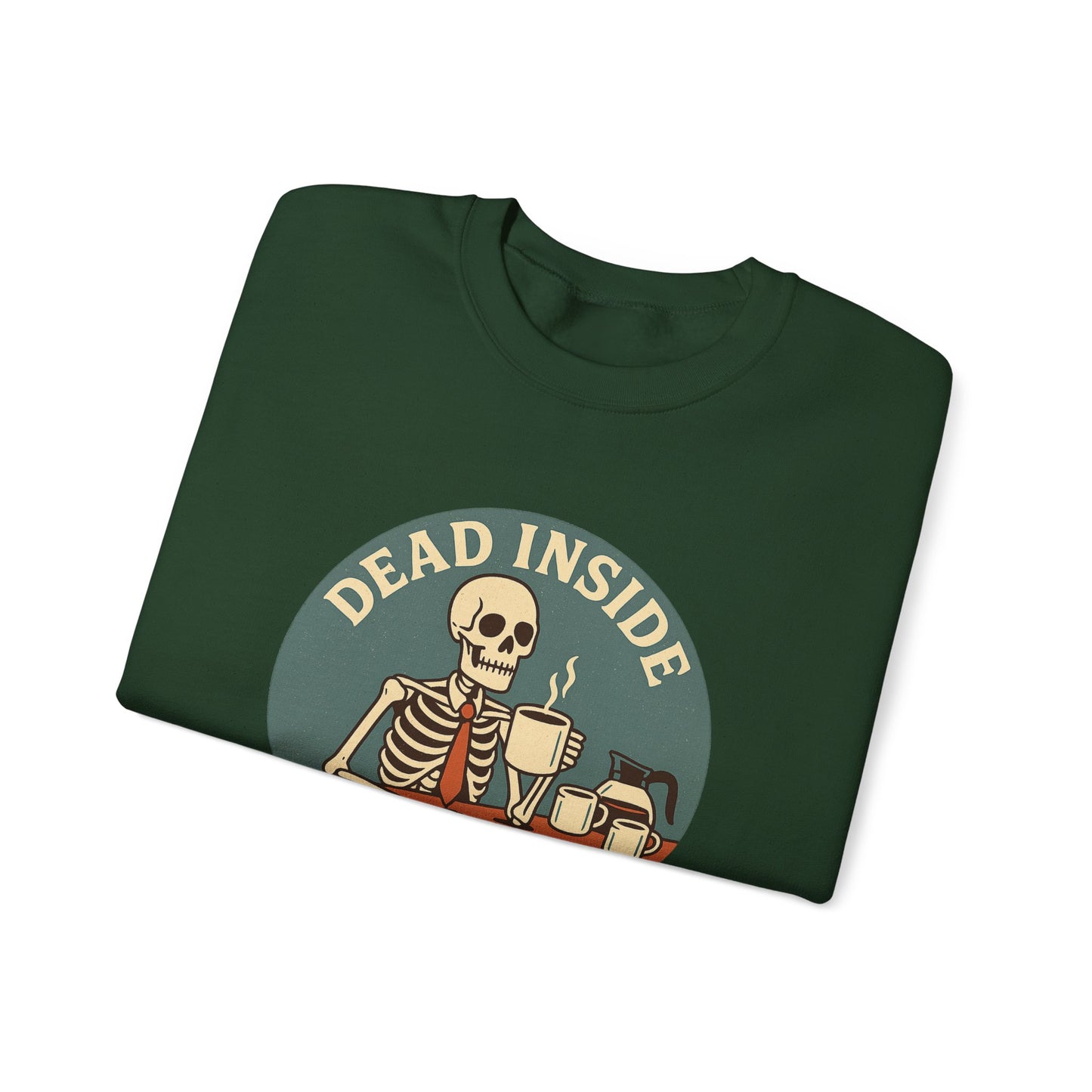 Dead Inside, But Still Coffee, Unisex Heavy Blend™ Crewneck Sweatshirt