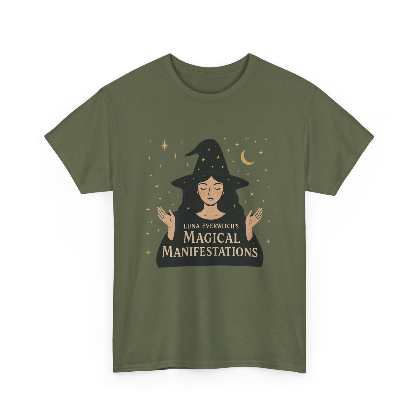 Luna Everwitch’s Magical Manifestations, Vintage Graphic Tee, Unisex Cotton Shirt, Autumn Vibes, Halloween Party Outfit, Comfortable Casual Wear, Perfect Gift