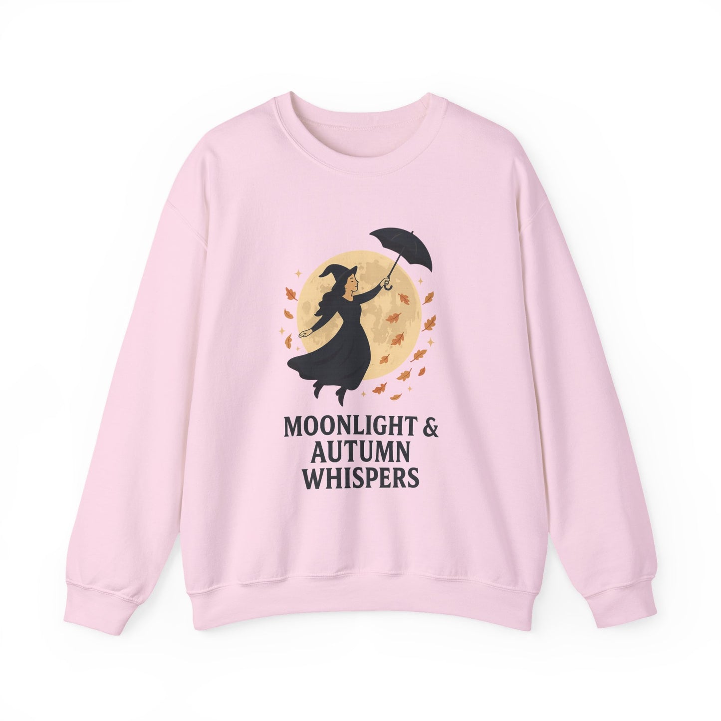 Moonlight & Autumn Whispers Crewneck Sweatshirt, Cozy Fall Sweatshirt, Witchy Sweatshirt, Halloween Apparel, Gift for Her