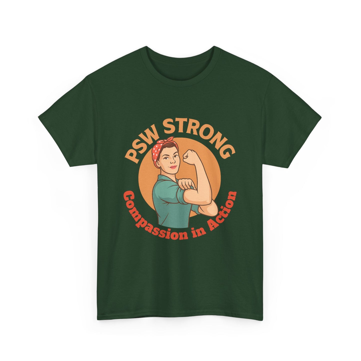 T-Shirt - PSW Strong Unisex Heavy Cotton Tee for Fitness Enthusiasts and Gym Goers