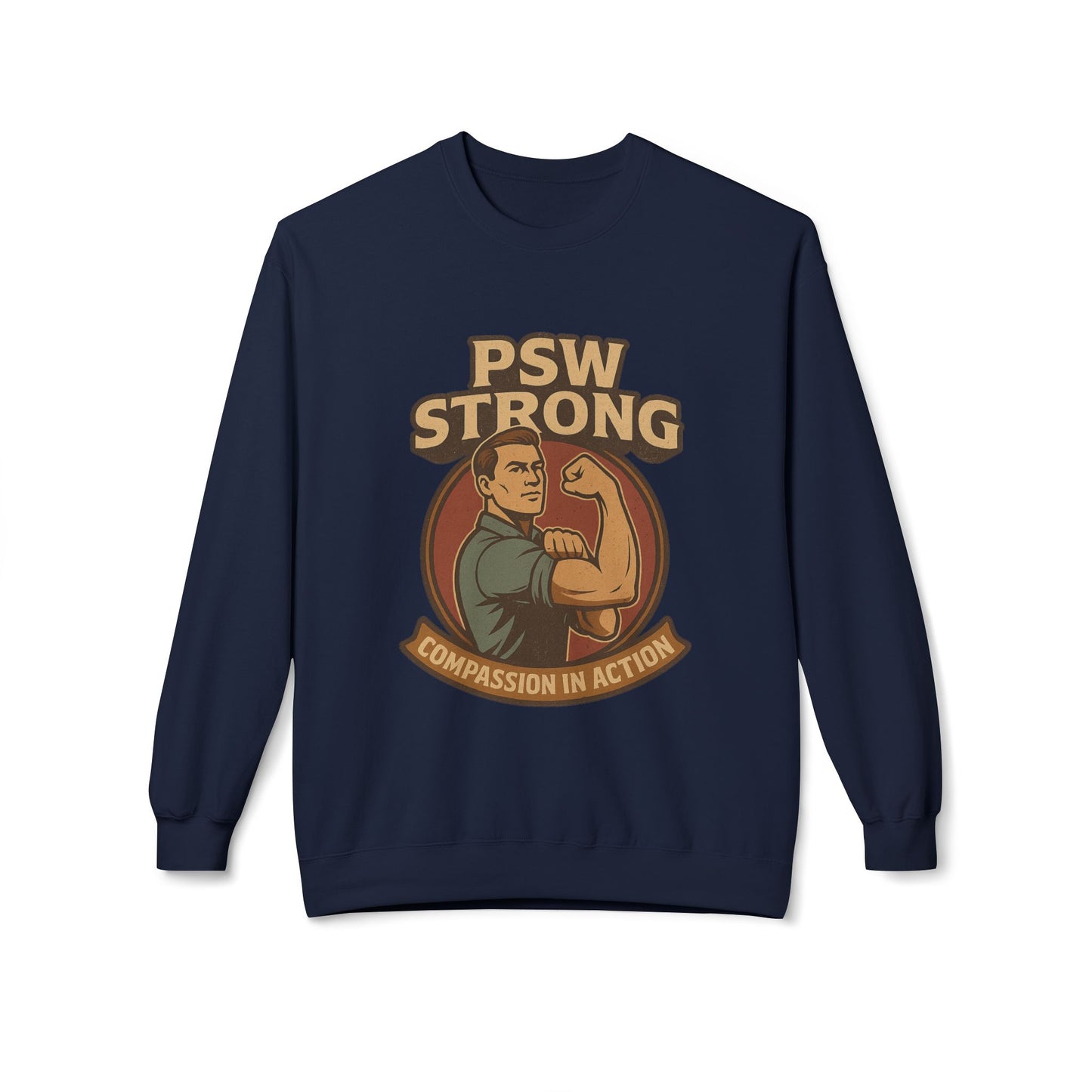 PSW Strong Compassion Crewneck Sweatshirt | Motivational Apparel, Gift for Fitness Lovers, Sportswear, Casual Wear, Inspirational Clothing