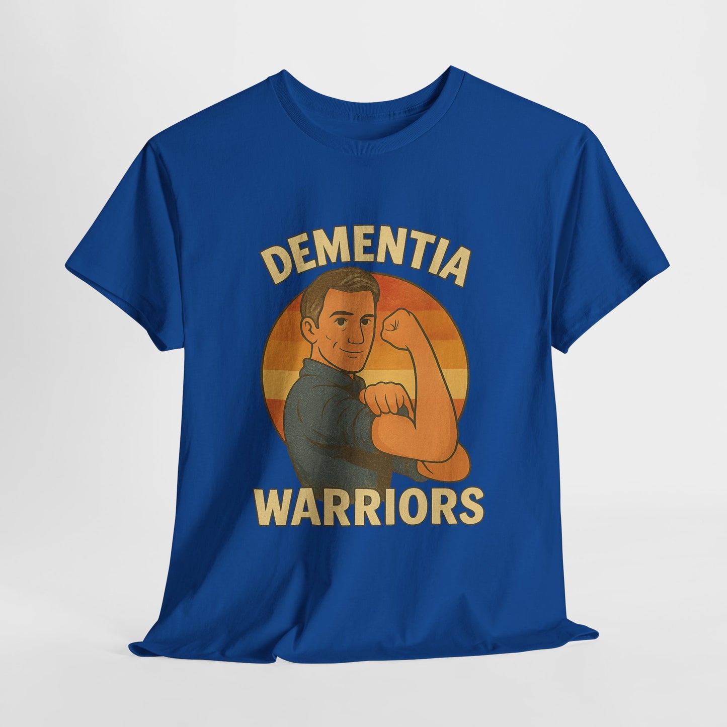 Male , Dementia Warriors Unisex Heavy Cotton Tee | Support, Awareness, Gifts, Advocacy, Comfort Wear