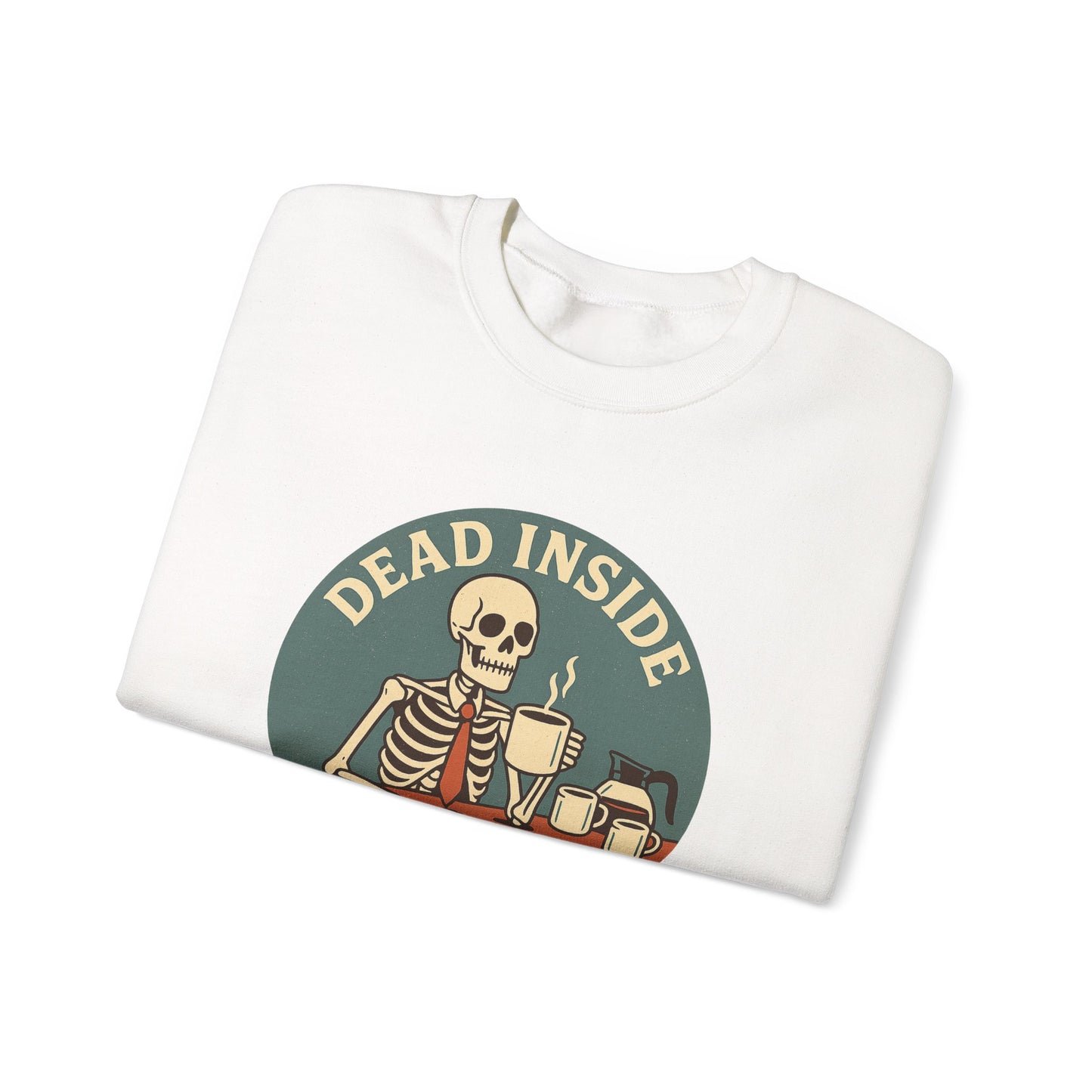 Dead Inside, But Still Coffee, Unisex Heavy Blend™ Crewneck Sweatshirt