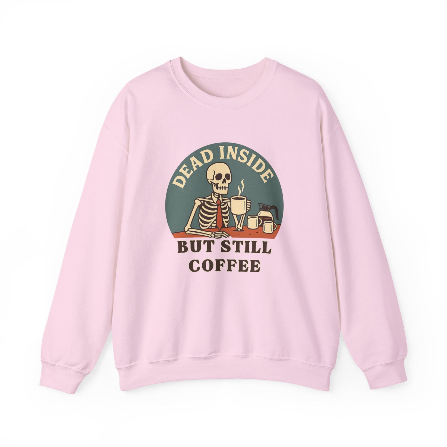 Dead Inside, But Still Coffee, Unisex Heavy Blend™ Crewneck Sweatshirt