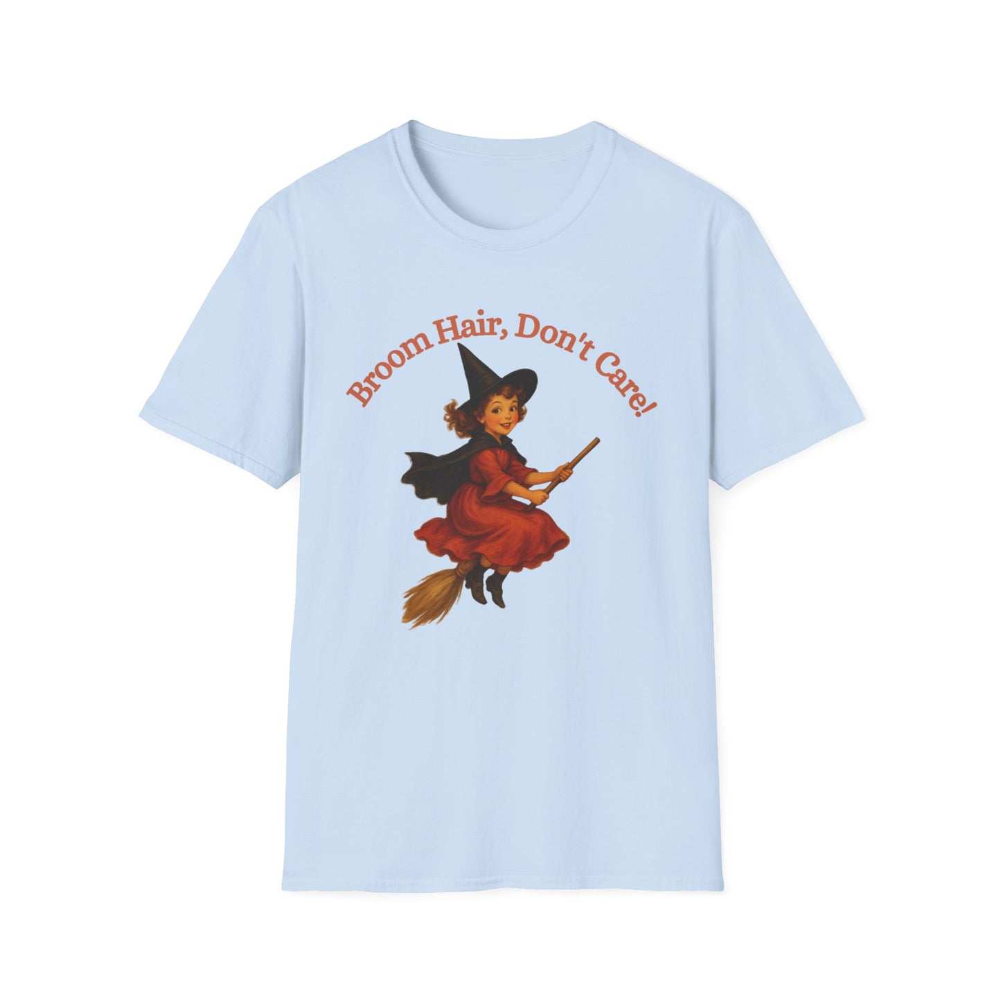 Witchy T-Shirt: Broom Hair, Don't Care | Halloween Apparel, Spooky Gift, Unisex Tee, Witch Costume , designer Moonwoven by Luna