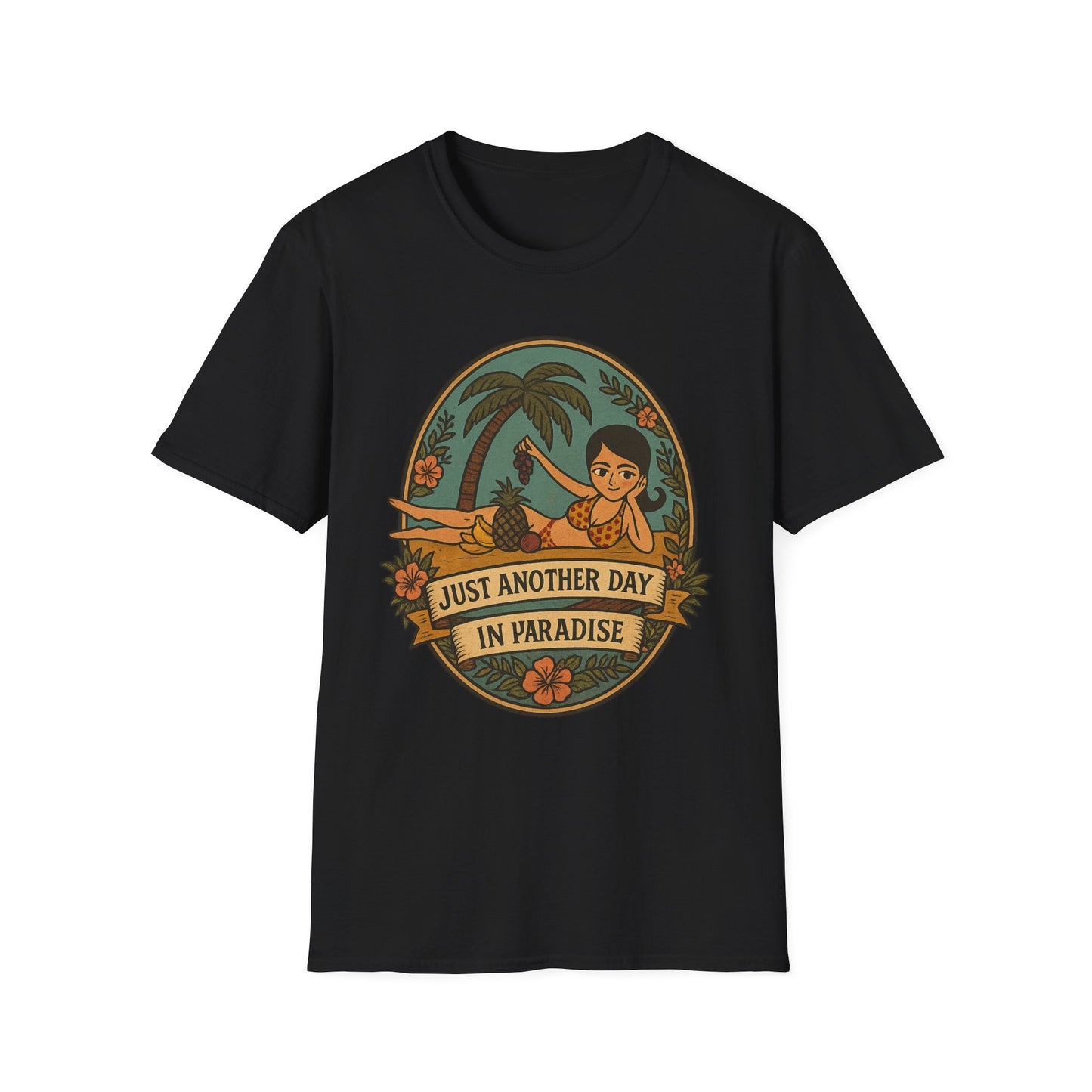 Original Art turned t-shirt, Just Another Day in Paradise Tee | Summer Vibe T-Shirt, Beachwear, Vacation Shirt, Gift for Her, Relaxed Fit