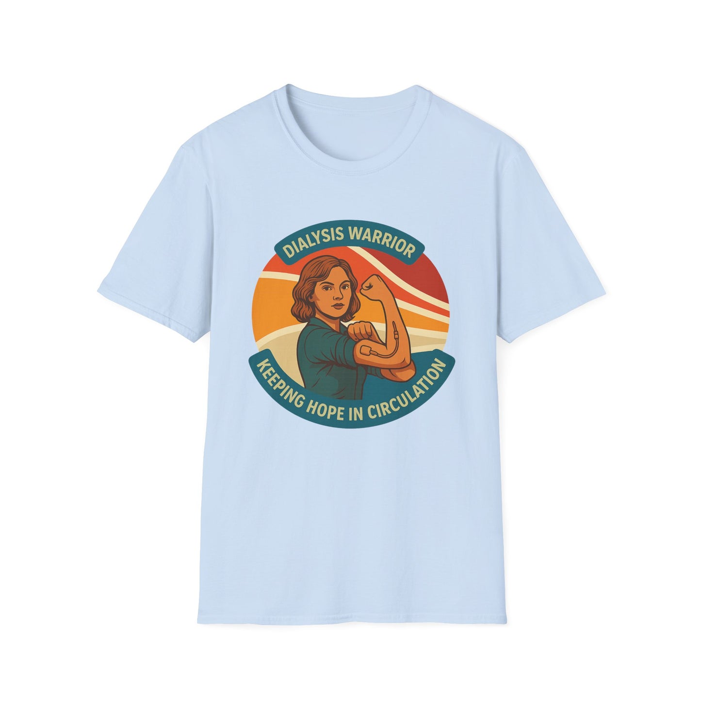 Dialysis Warriors Unisex T-Shirt, Keeping Hope in Circulation, Moonwoven by Luna, Awareness Apparel for Fighters, Chronic Illness Support