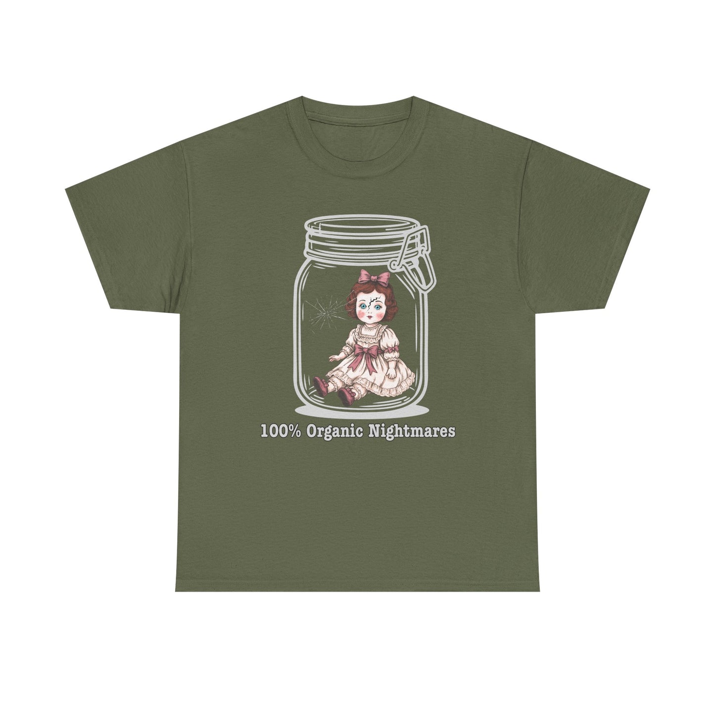 100% Organically Sourced Nightmares , creepy doll Tee