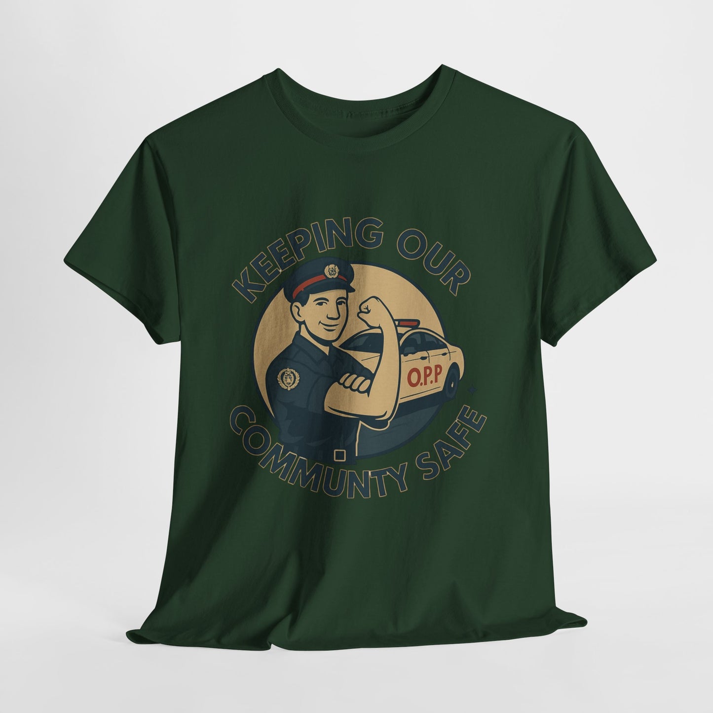 OPP ,Community Safety Tee - Unisex Heavy Cotton Shirt, Support Local Heroes, Great for Appreciation Events, Casual Wear, Everyday Comfort