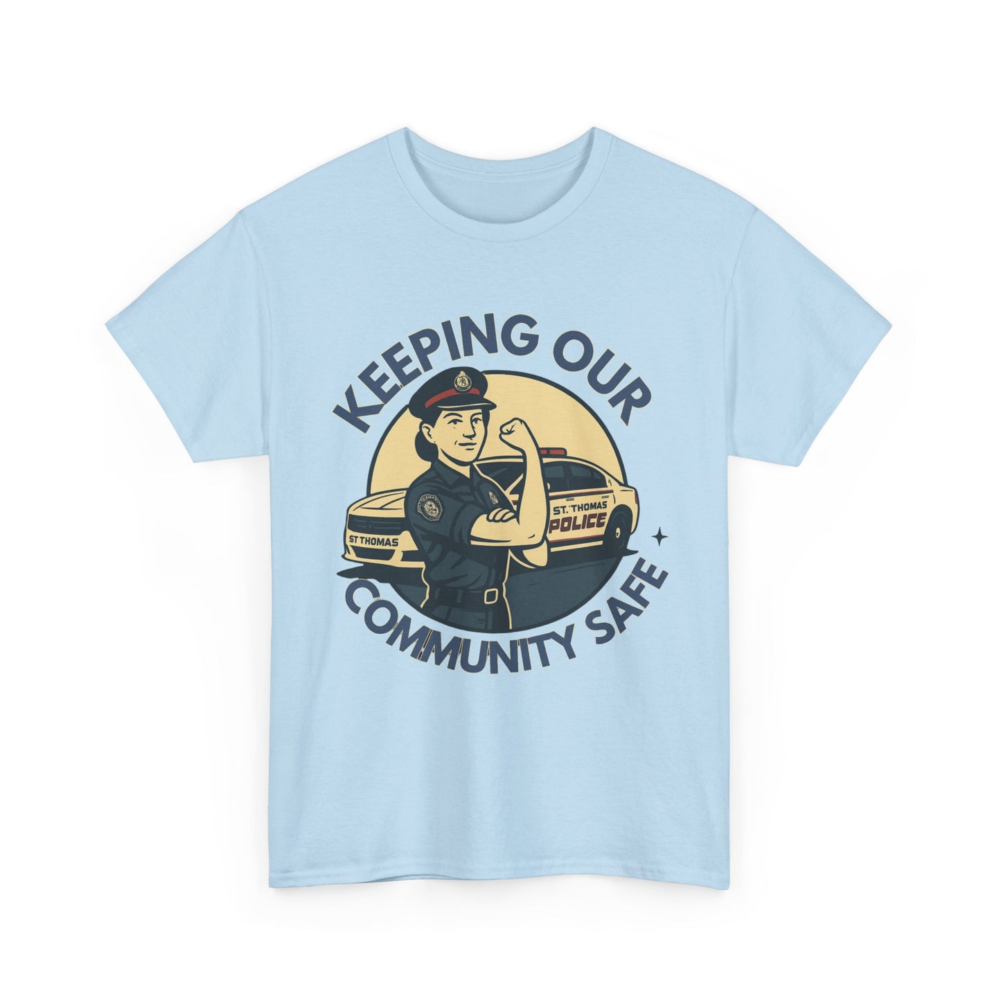 St. Thomas Police, Community Safety Tee - Unisex Cotton T-Shirt for Supporters, Police Appreciation, Everyday Wear, Gifts for Heroes, Fundraising Events