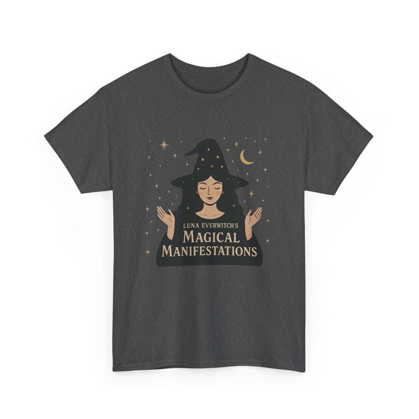 Luna Everwitch’s Magical Manifestations, Vintage Graphic Tee, Unisex Cotton Shirt, Autumn Vibes, Halloween Party Outfit, Comfortable Casual Wear, Perfect Gift