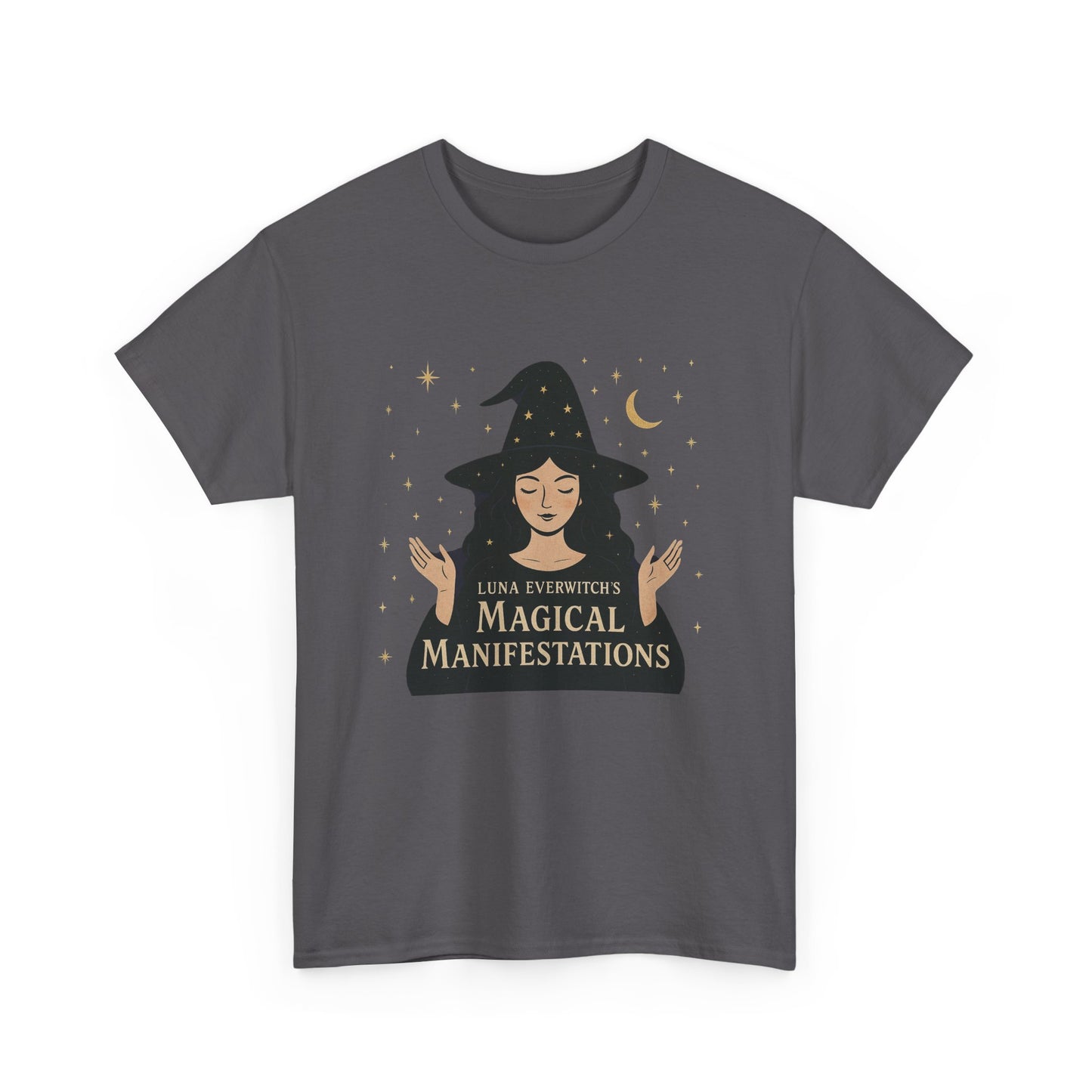 Luna Everwitch’s Magical Manifestations, Vintage Graphic Tee, Unisex Cotton Shirt, Autumn Vibes, Halloween Party Outfit, Comfortable Casual Wear, Perfect Gift