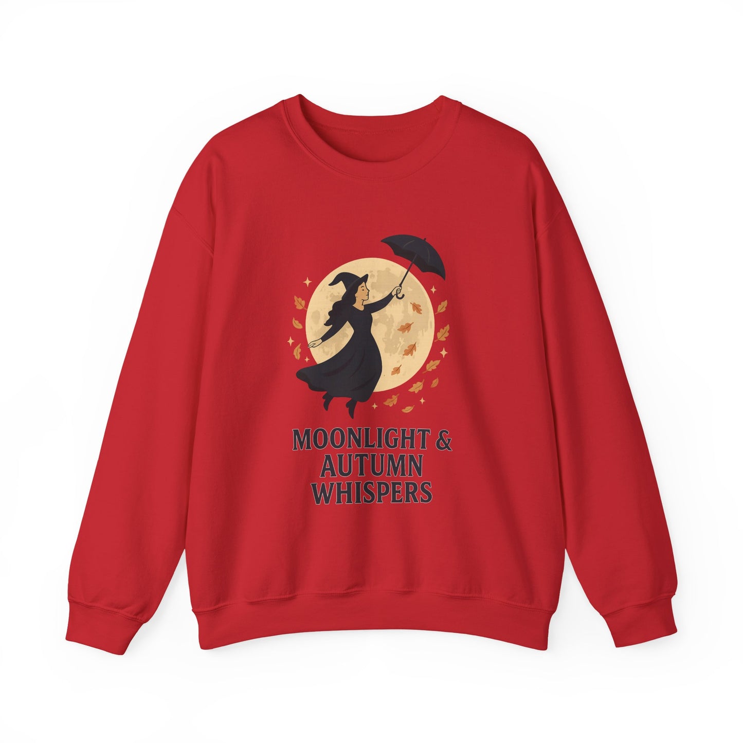 Moonlight & Autumn Whispers Crewneck Sweatshirt, Cozy Fall Sweatshirt, Witchy Sweatshirt, Halloween Apparel, Gift for Her