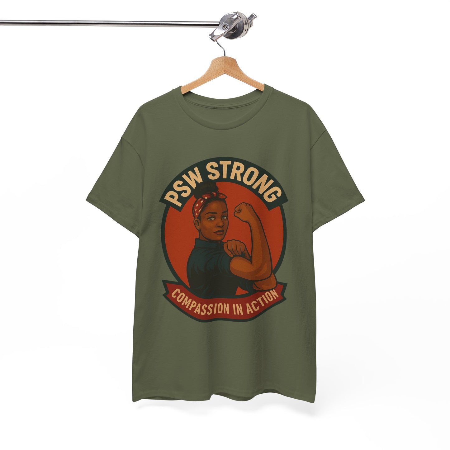 Empowering PSW Strong Tee - Compassion in Action, Gift for Healthcare Workers, Motivational T-Shirt, Supportive Apparel, Inspirational Top