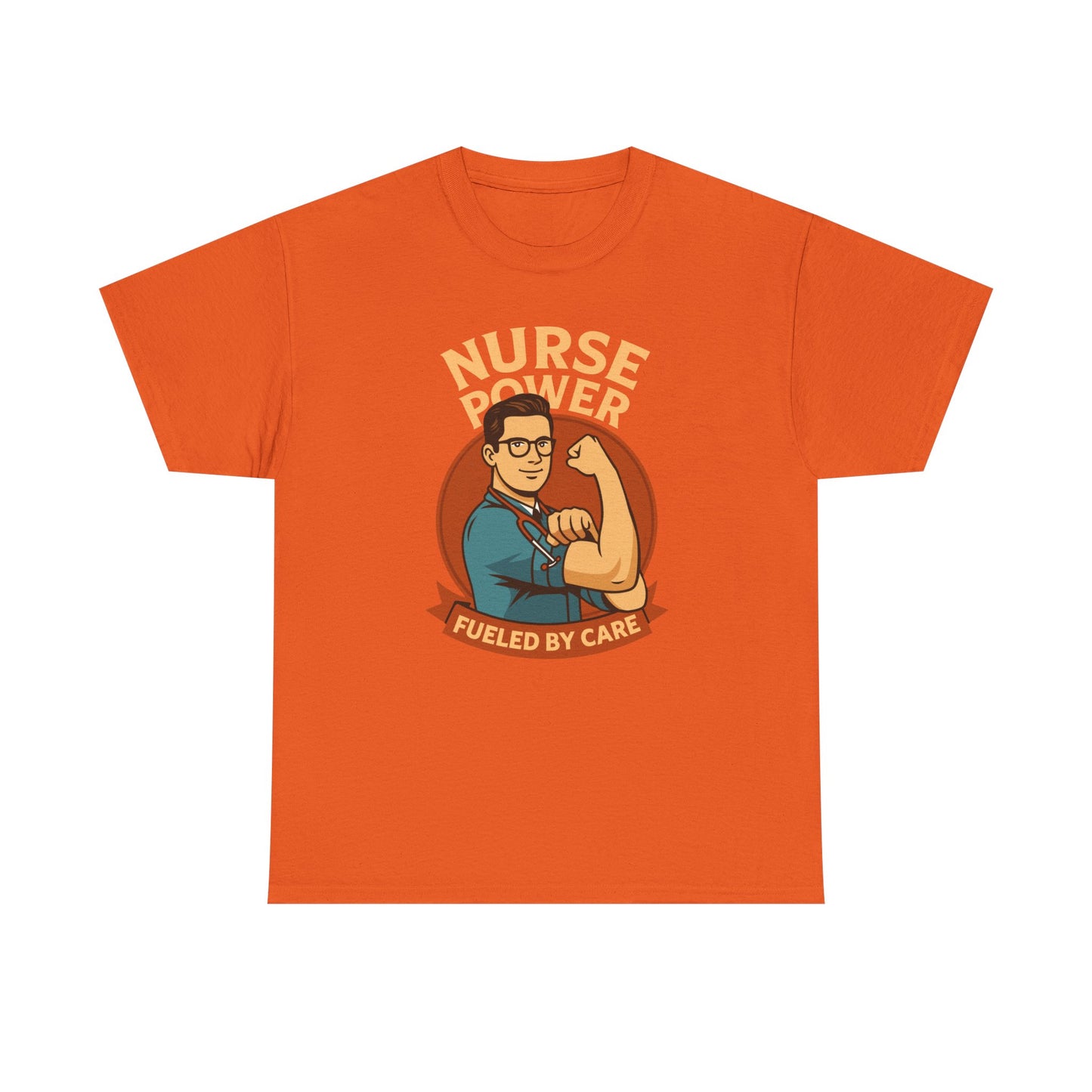 Nurse Power, Fueled by Care t-shirt, designed by Moonwoven by Luna ,part of her Care Givers Collection