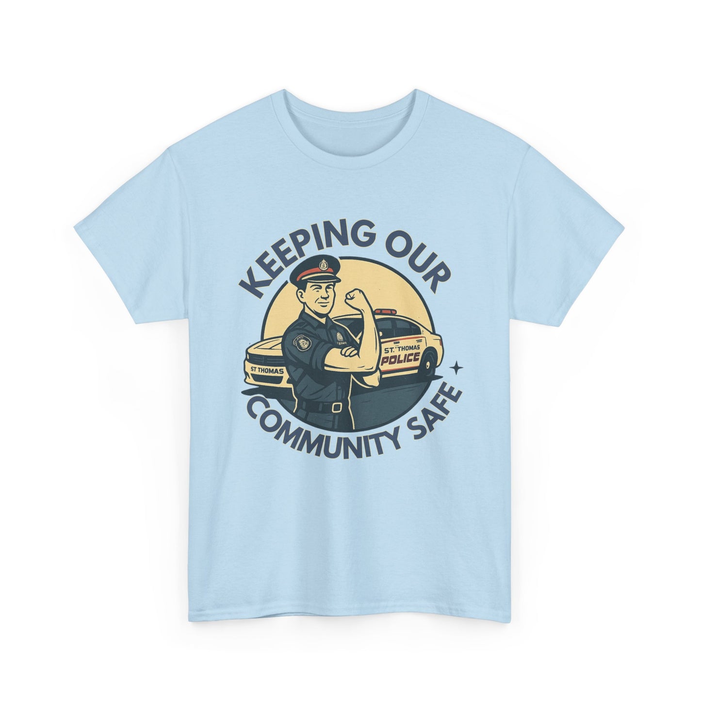 St. Thomas Police, Community Safety Tee, Unisex Cotton Tee, Police Support Shirt, Law Enforcement Gift, Gratitude Apparel