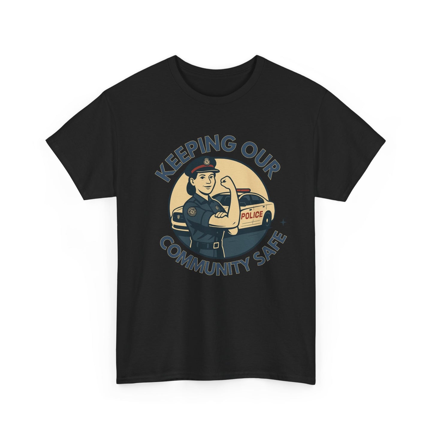 Police female, Community Protector Tee: Celebrate First Responders, Gift for Police Supporters, Law Enforcement Apparel, Casual Wear, Unique Gift Idea
