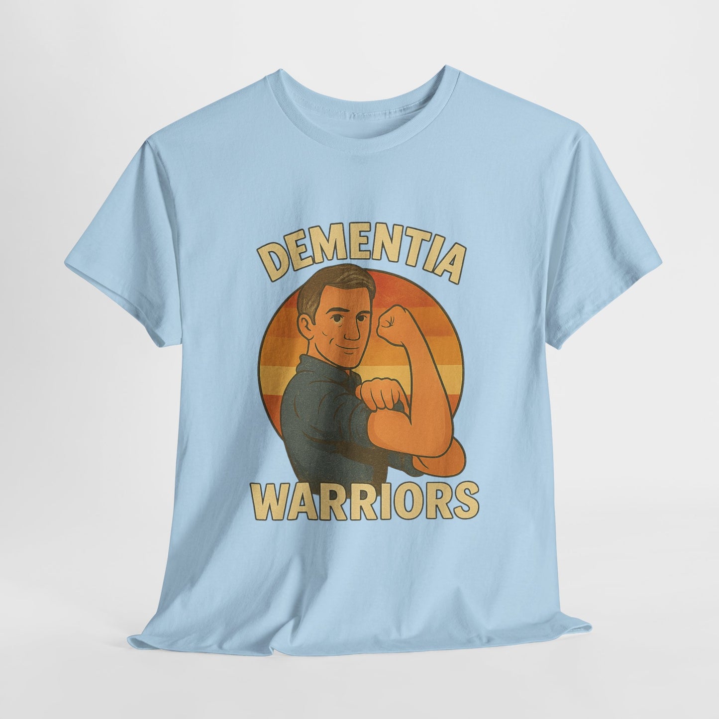 Male , Dementia Warriors Unisex Heavy Cotton Tee | Support, Awareness, Gifts, Advocacy, Comfort Wear