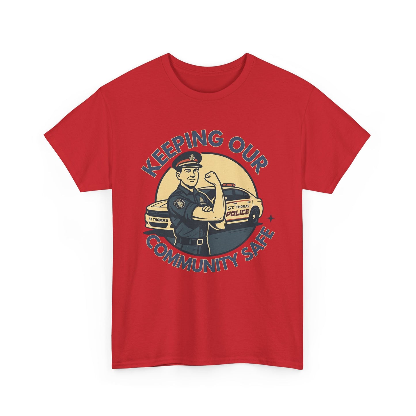 St. Thomas Police, Community Safety Tee, Unisex Cotton Tee, Police Support Shirt, Law Enforcement Gift, Gratitude Apparel