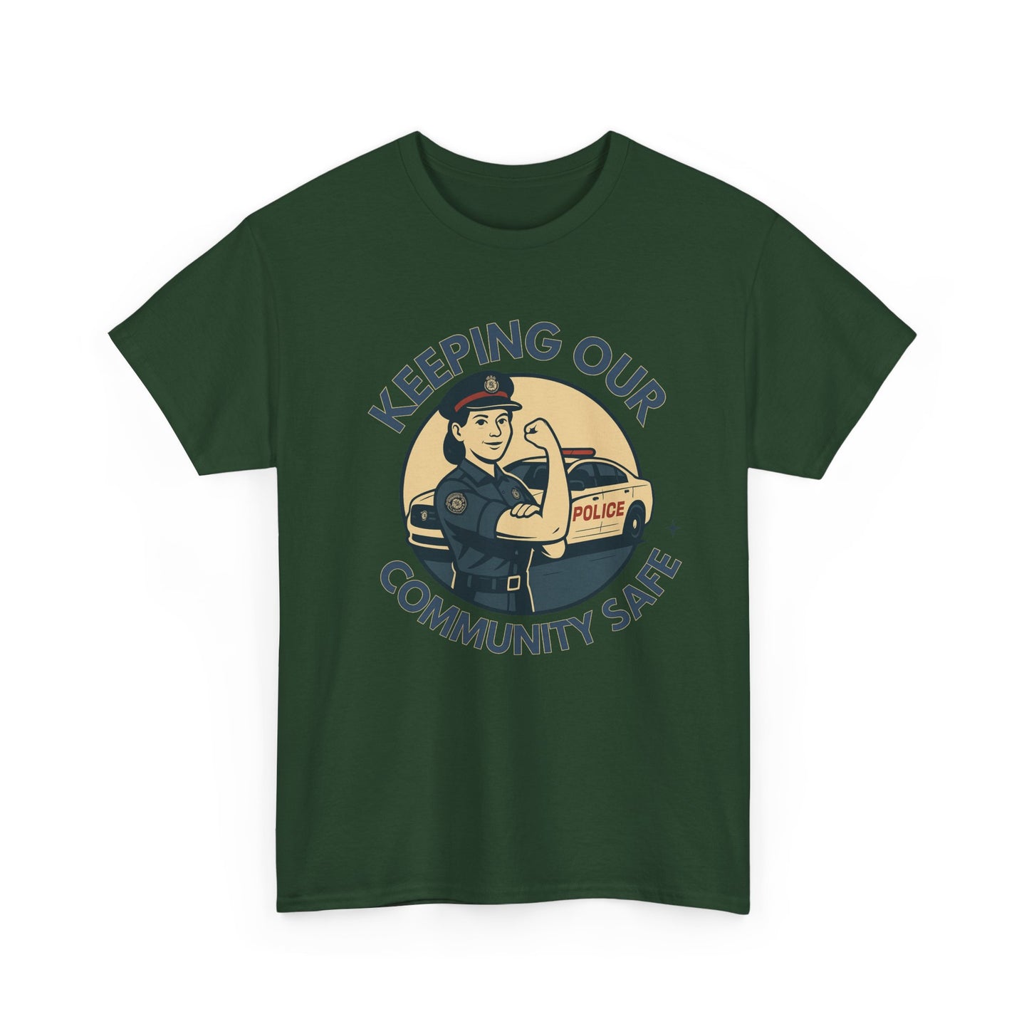 Police female, Community Protector Tee: Celebrate First Responders, Gift for Police Supporters, Law Enforcement Apparel, Casual Wear, Unique Gift Idea