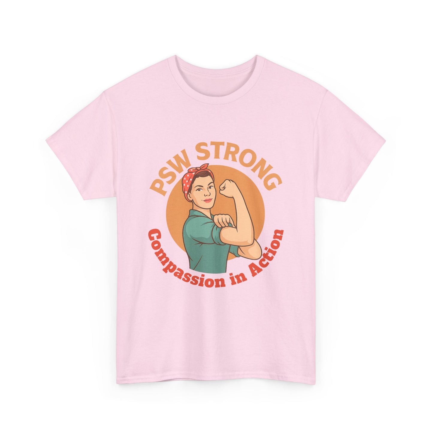 T-Shirt - PSW Strong Unisex Heavy Cotton Tee for Fitness Enthusiasts and Gym Goers