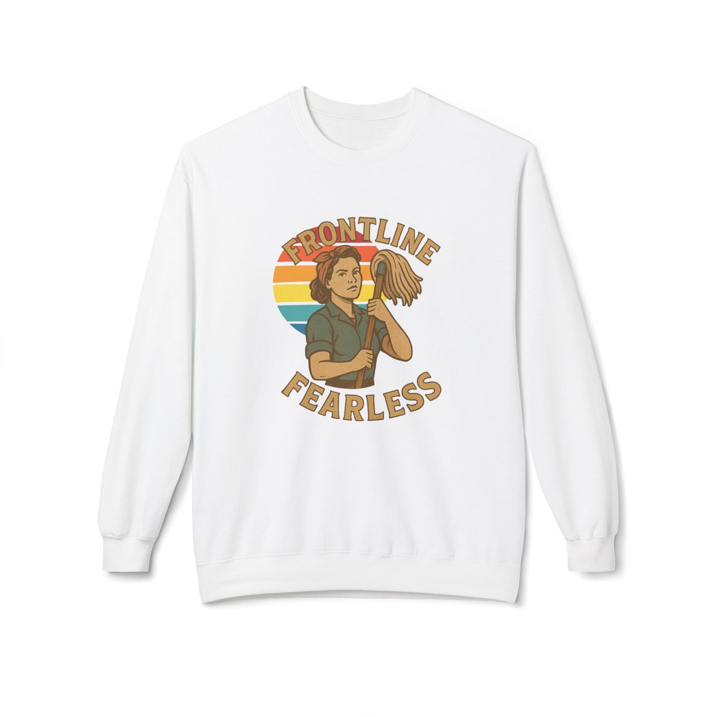 Fearless Frontline Crewneck Sweatshirt - Support Healthcare Workers, Inspirational, Cozy Gift, Casual Wear, Everyday Comfort